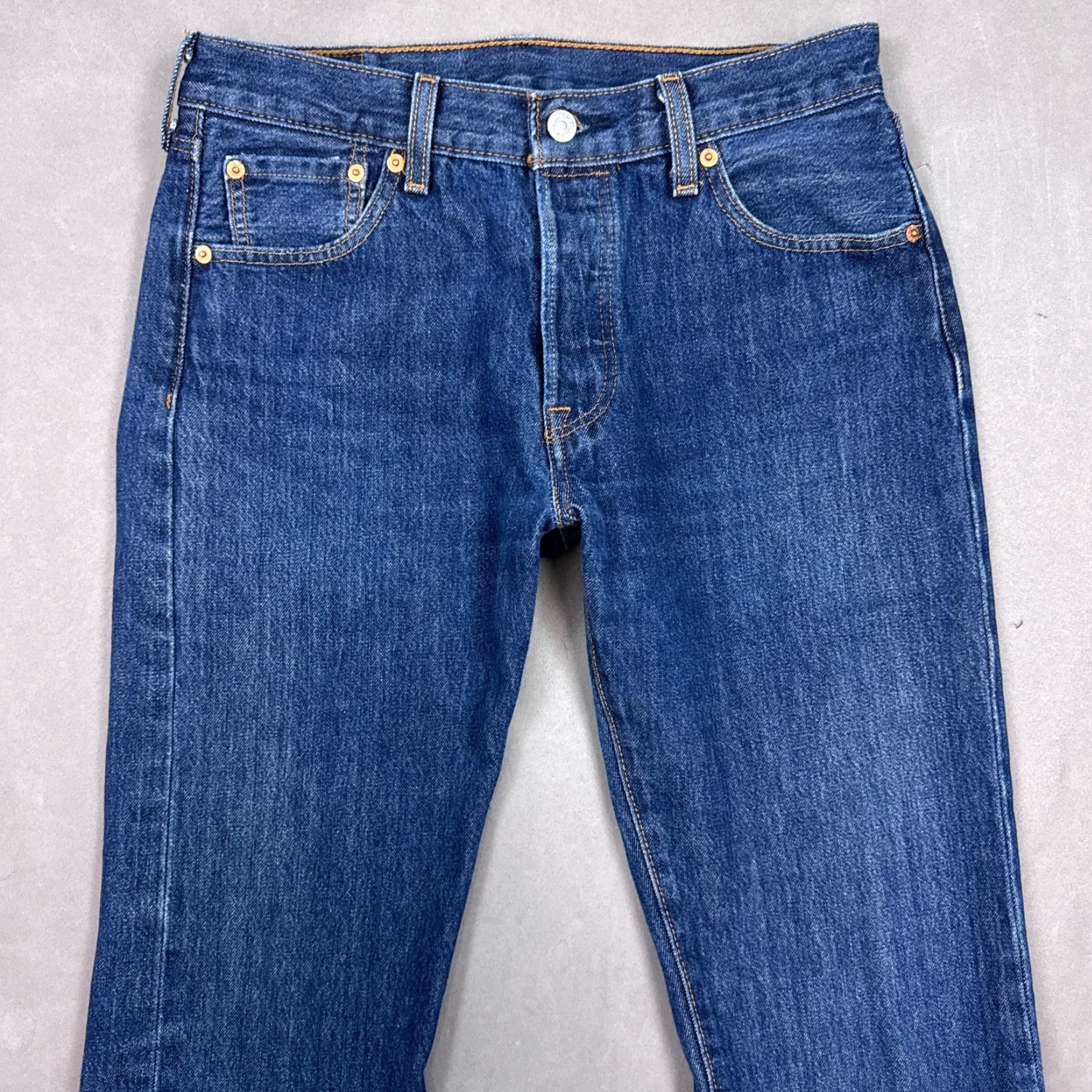 Levi's Levi's 501 Jeans Mens 30x30 Blue Button Fly Denim Straight Pants Jeans Size US 30 / EU 46 - 4 Thumbnail