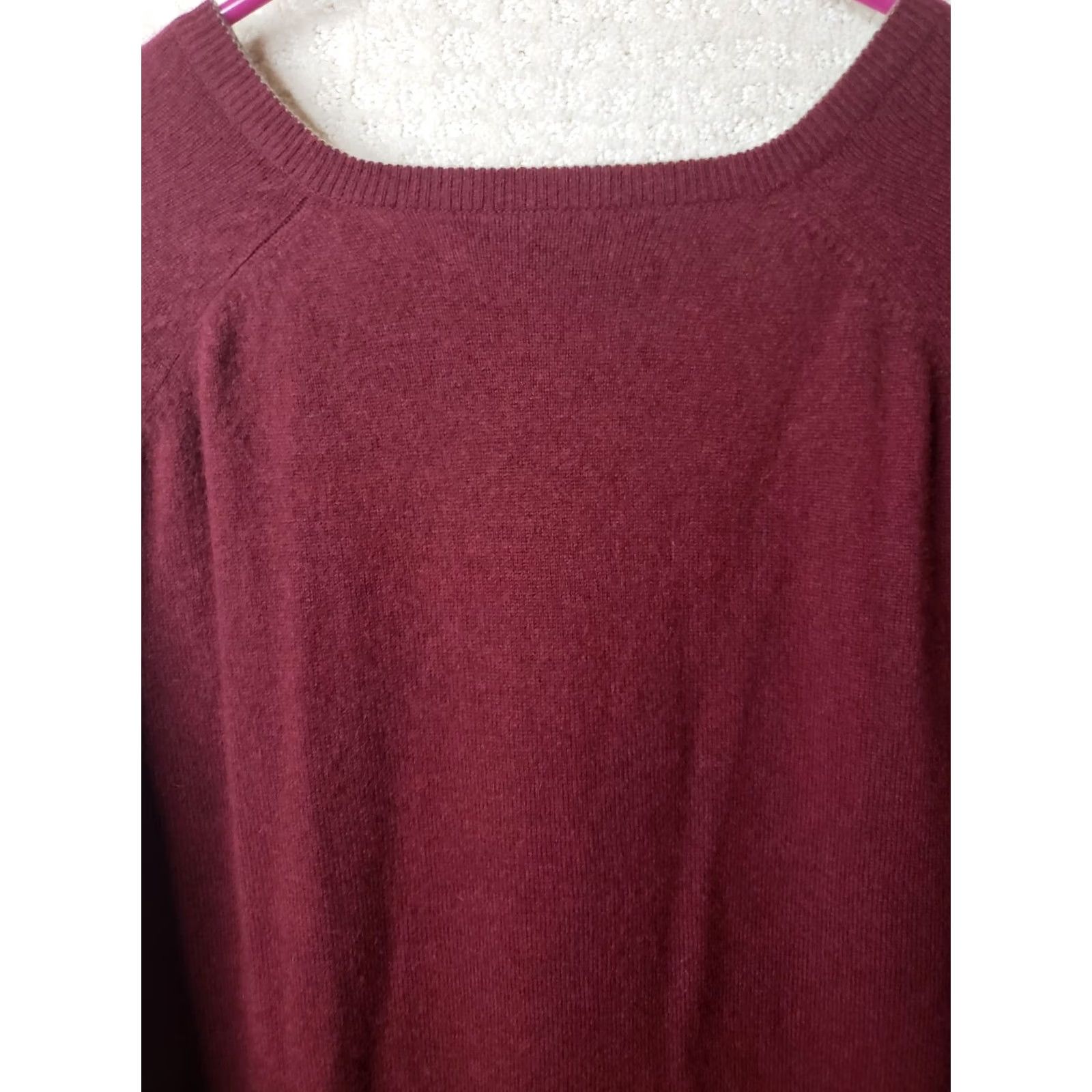 Vintage Glenshiel Sweater Men's L Maroon 100% Cashmere V Neck Pullover Knit Regular Size US L / EU 52-54 / 3 - 7 Thumbnail