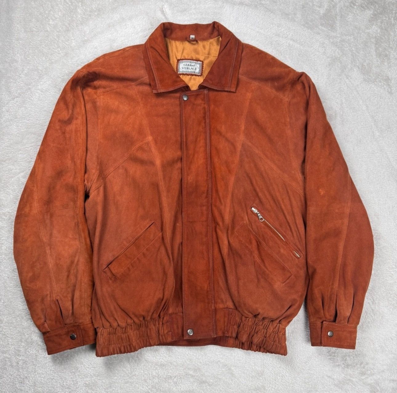Other Vintage Gianni Versace Suede Leather Bomber Jacket Size US M / EU 48-50 / 2 - 1 Thumbnail