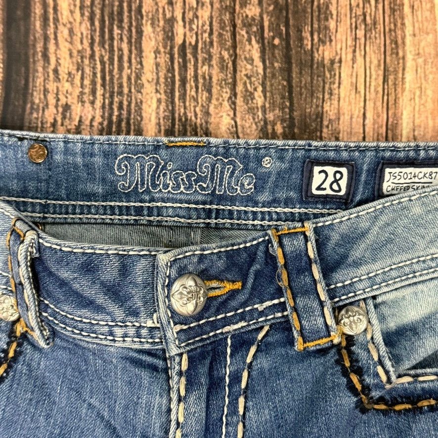 Miss Me Miss Me Women's Distressed Skinny Jeans Blue Size 28 Size 28" / US 6 / IT 42 - 3 Thumbnail