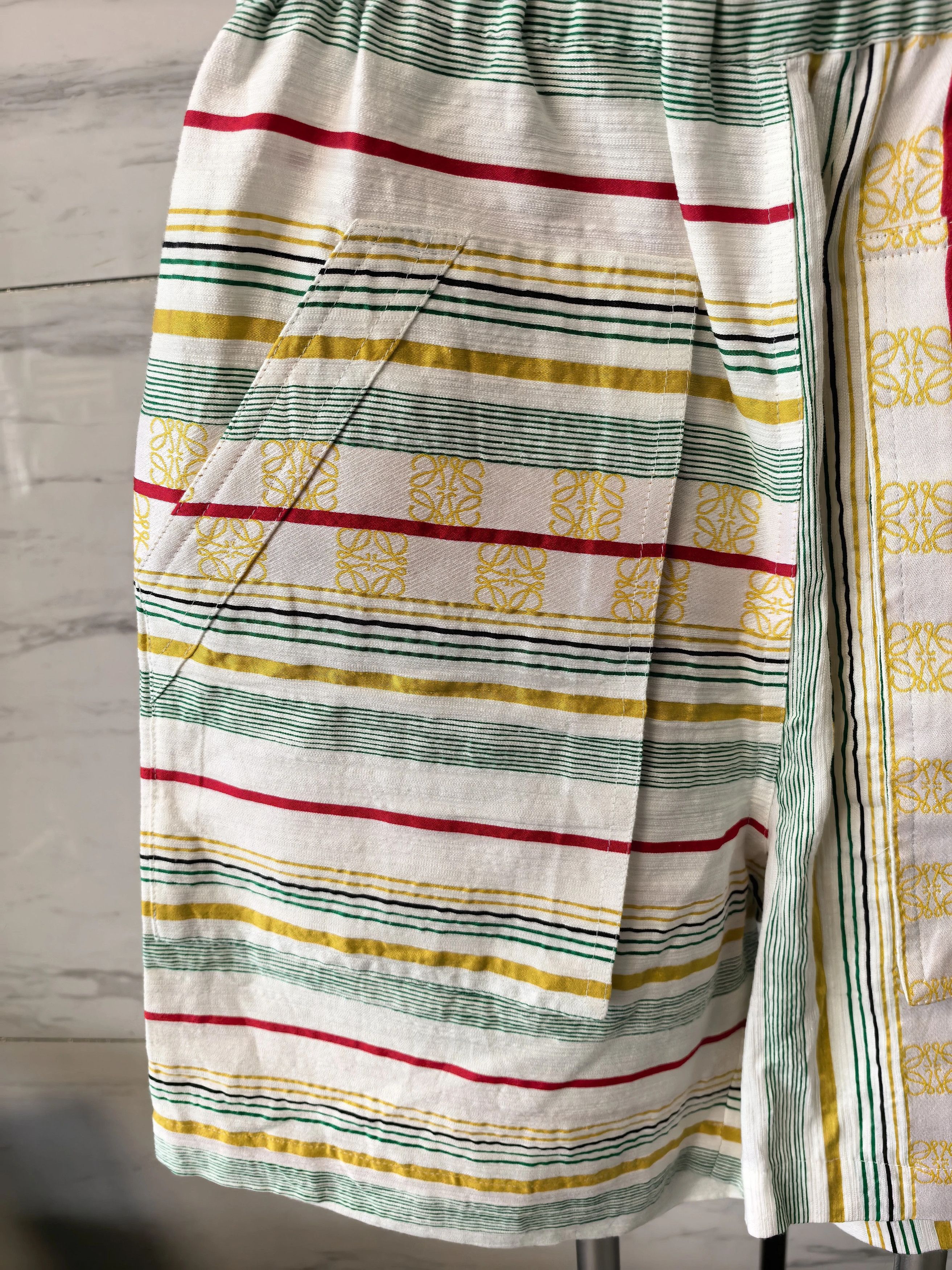 Loewe LOEWE SS23 XS Striped Logo Silk Short Size 25" / US 0 / IT 36 - 6 Thumbnail