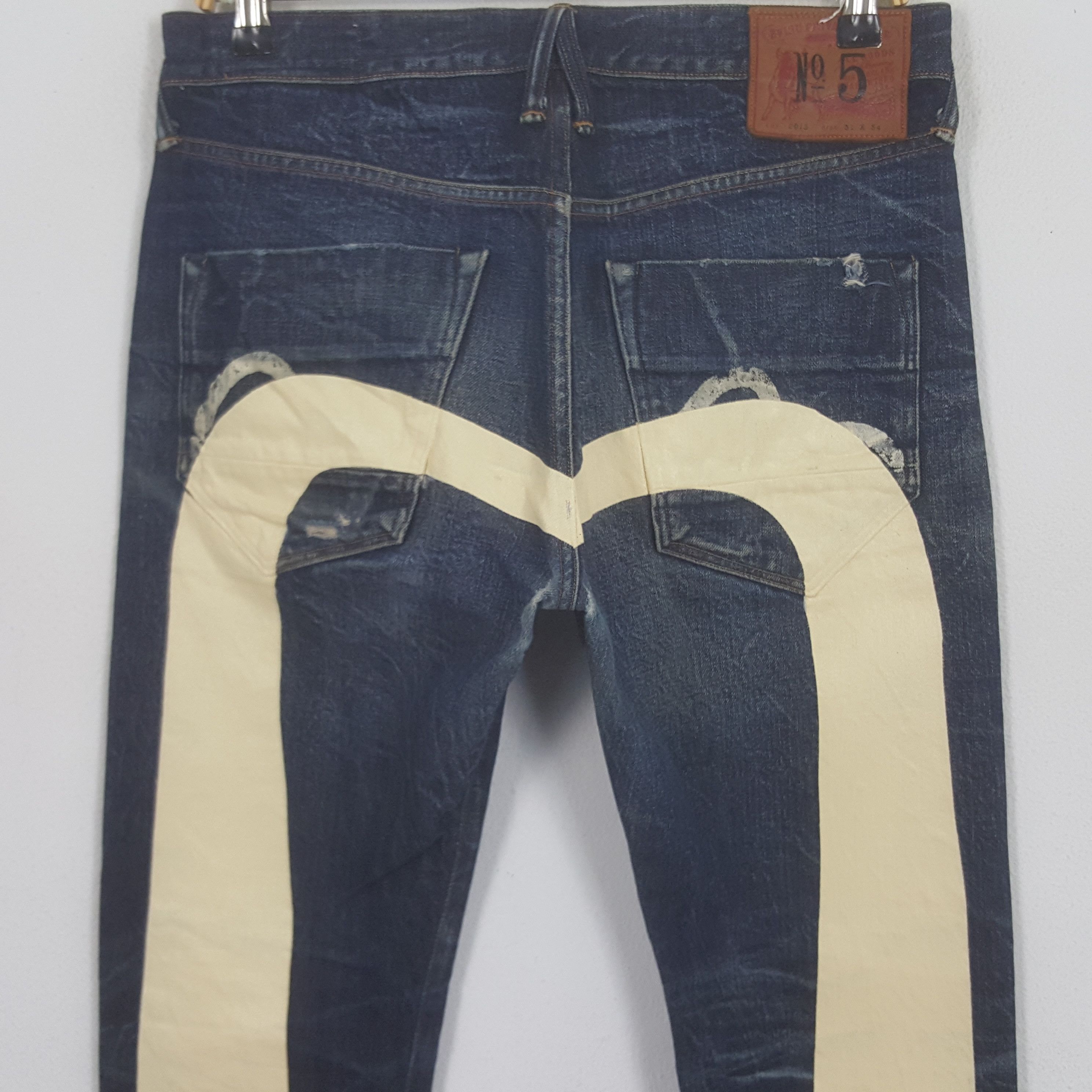 Evisu × Japanese Brand Vintage Evisu No 5 Selvedge Custom Art Daicock Denim Jeans Size US 31 - 2 Thumbnail