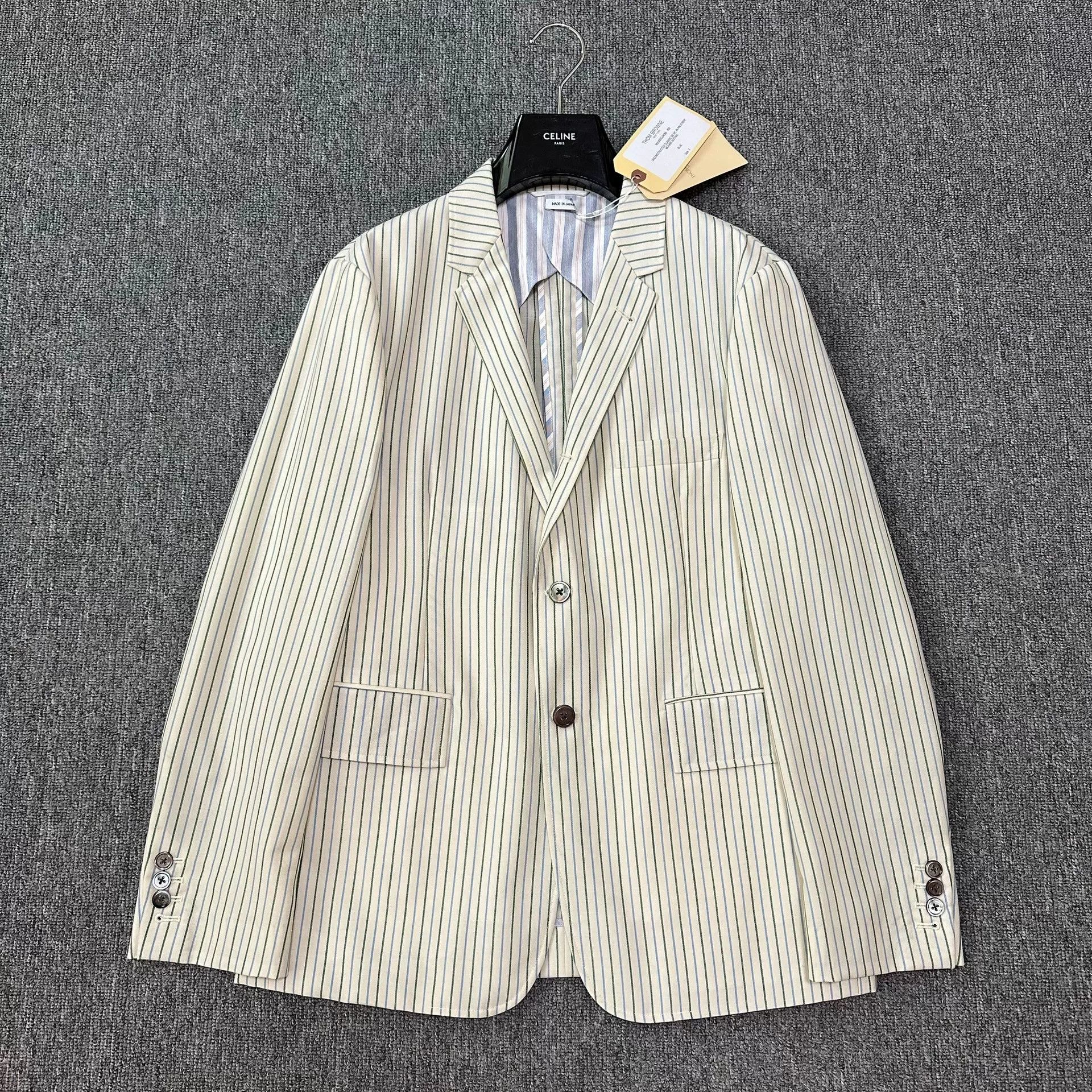 Thom Browne Thom Browne White Striped Suit Size US L / EU 52-54 / 3 - 1 Thumbnail