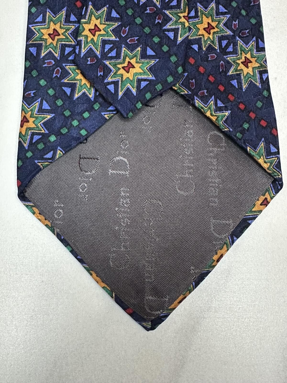 Christian Dior Monsieur Vintage Christian Dior 100% silk tie blue star medallion Size ONE SIZE - 3 Thumbnail