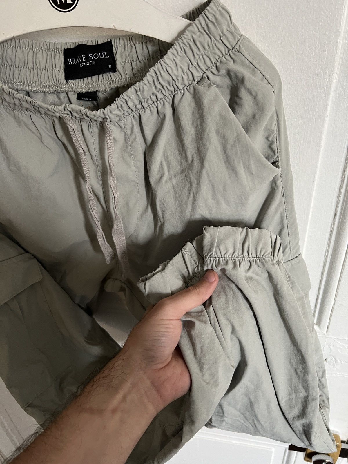 Japanese Brand × Vintage Y2K Parachute Joggers Pants Nylon like oakley carhartt jpg Size US 32 / EU 48 - 3 Thumbnail