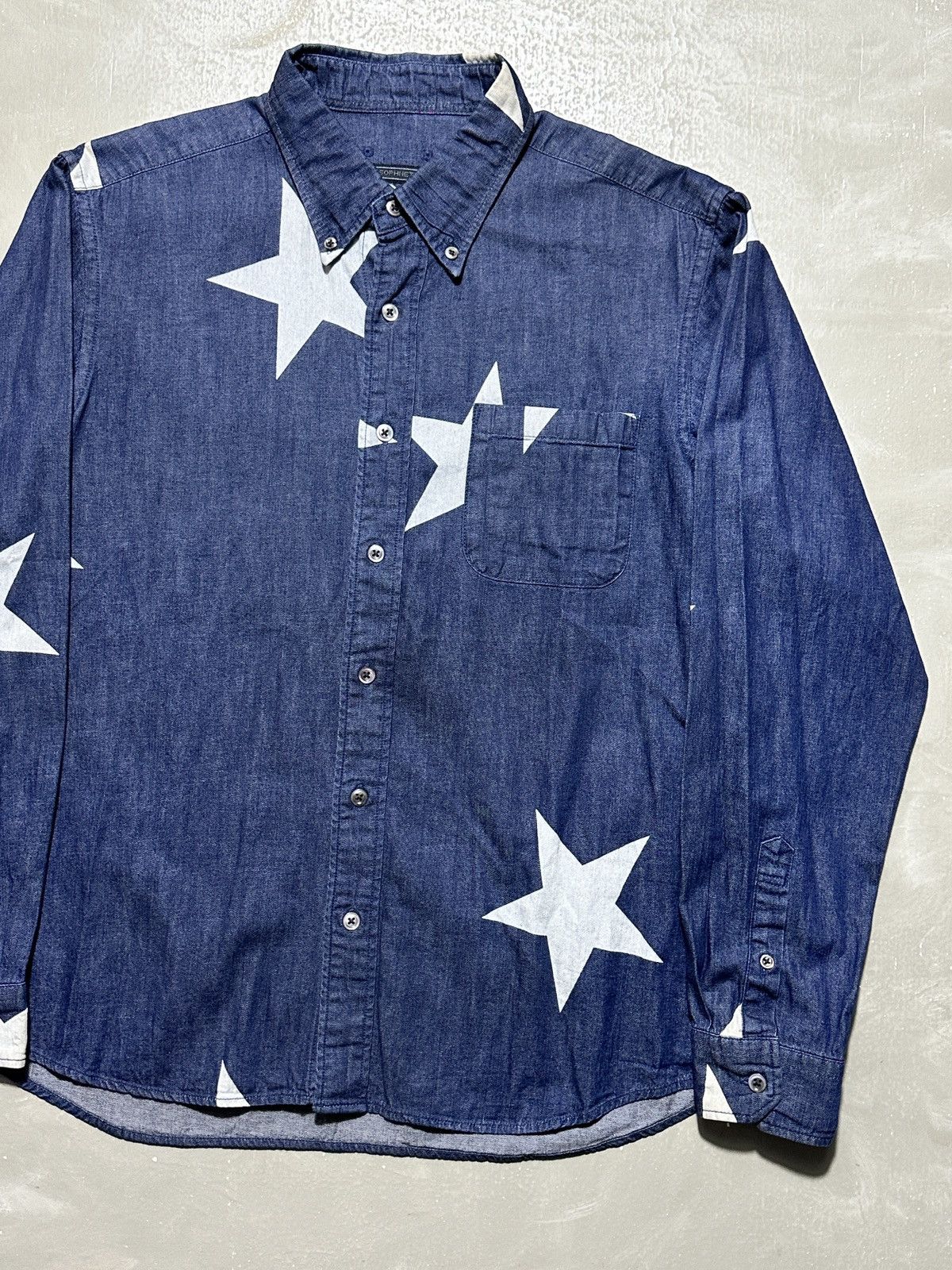 Sophnet. Sophnet. Star Denim Button Down Shirt Size US M / EU 48-50 / 2 - 3 Thumbnail
