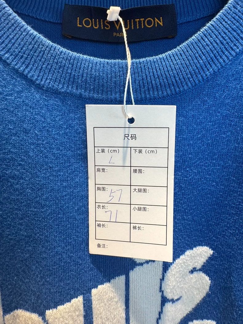 Louis Vuitton Louis Vuitton Blue slogan short sleeve Size US L / EU 52-54 / 3 - 5 Thumbnail