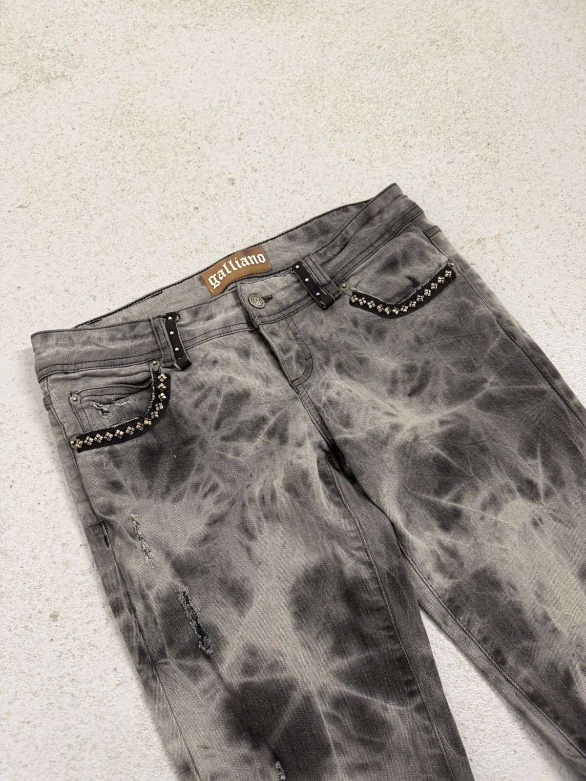 John Galliano Vintage John Galliano Studded Washed Skinny Jeans Unisex Size US 30 / EU 46 - 6 Thumbnail