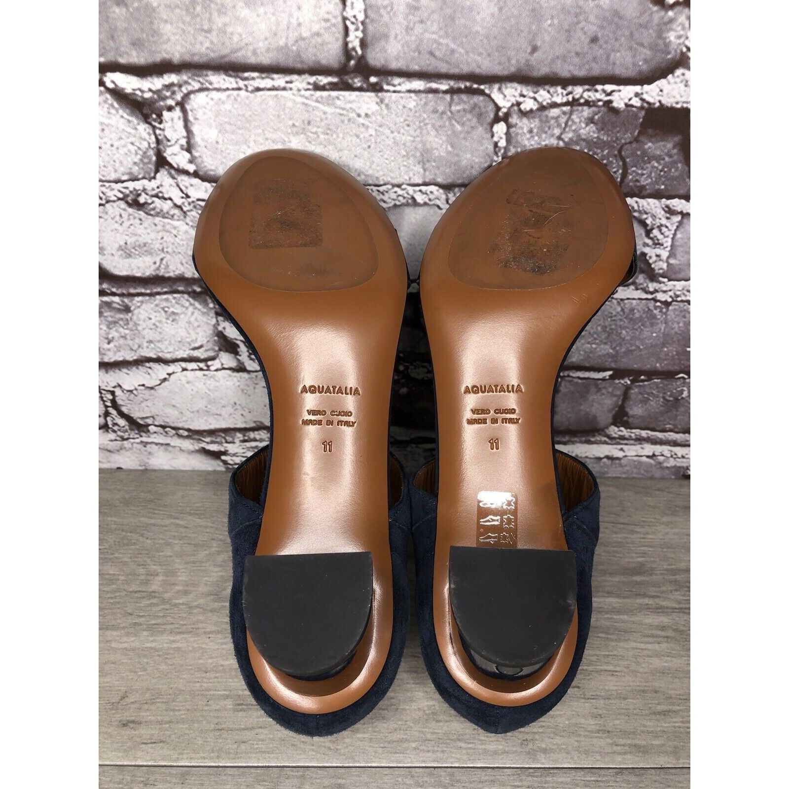 Aquatalia Aquatalia Blue Suede Leather Ankle Strap Heel Sandals Women’ Size US 11 / IT 41 - 7 Thumbnail