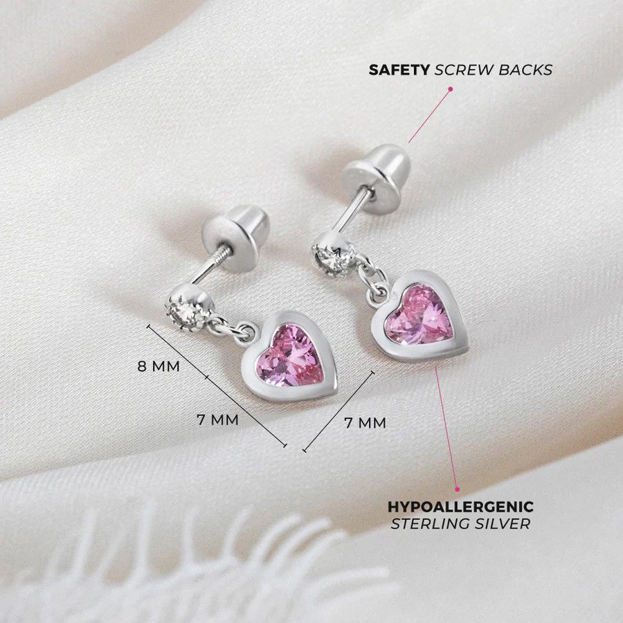 Other My First Dangle Hearts Earrings - Sterling Silver Size ONE SIZE - 1 Thumbnail