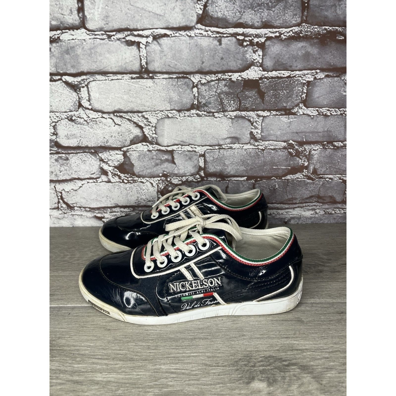 Studio Nicholson NICKELSON Fiera Blue Patent Leather Low Top Lace Sneakers Wo Size US 7.5 / IT 37.5 - 18 Thumbnail