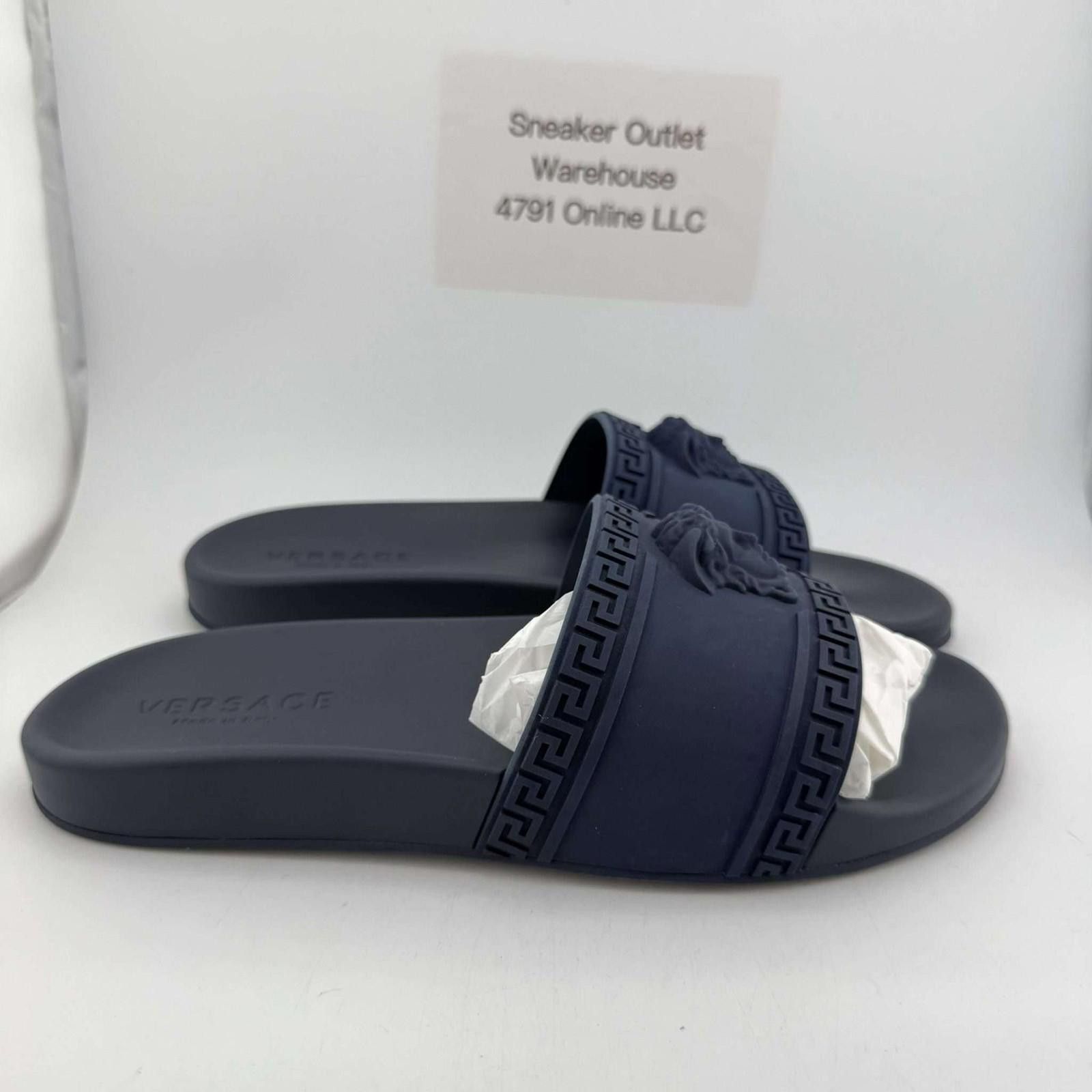 Versace Versace Slide Navy Sandals EU 44 New Size US 11 / EU 44 - 4 Thumbnail