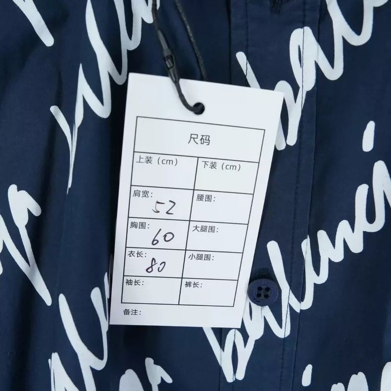 Balenciaga Balenciaga size 36 Blue Graffiti Printed Shirt Size S / US 4 / IT 40 - 6 Thumbnail