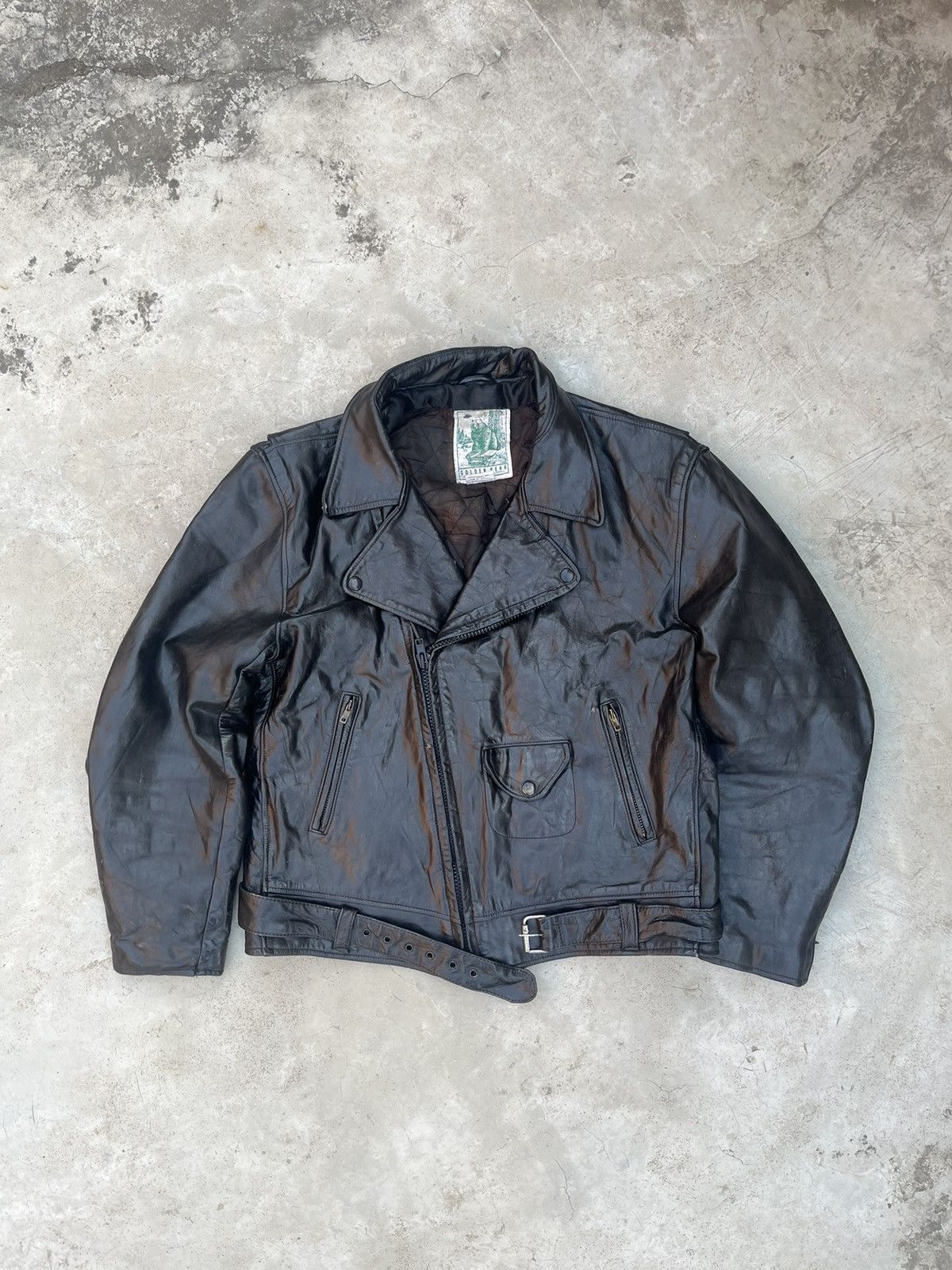RARE 🔥 VINTAGE GOLDEN BEAR LEATHER JACKET