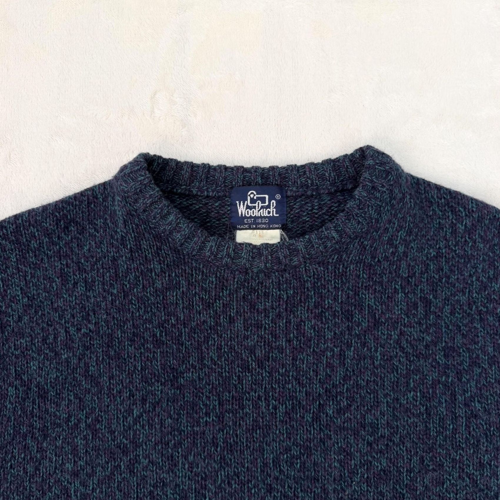 Vintage VINTAGE Woolrich Sweater Mens XL Blue Crewneck Knit Heavyweight Wool Chunky Knit Pullover Long Sleeve Regular Winter Casual HK Size US XL / EU 56 / 4 - 2 Thumbnail
