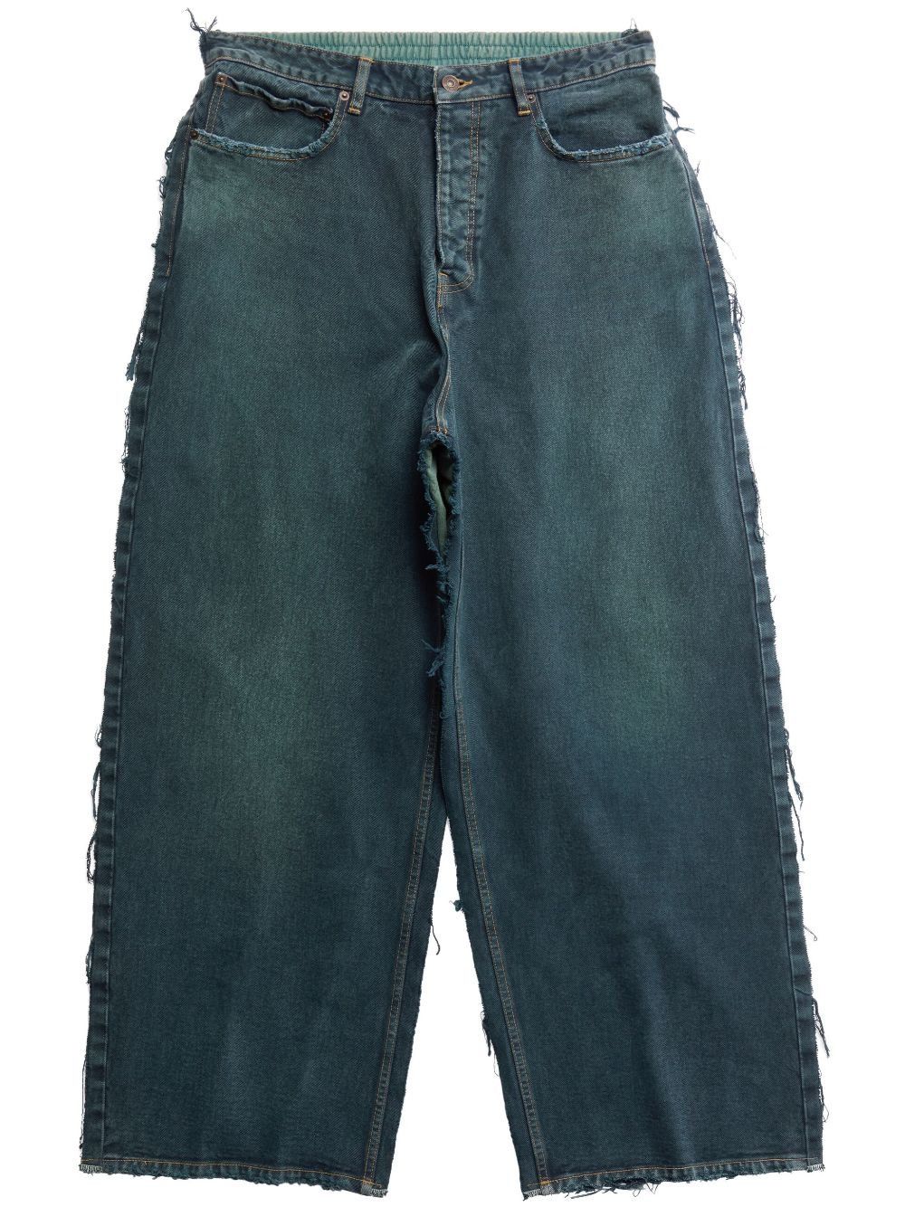 Balenciaga oc11z0225 Hybrid Baggy Jean Pant in Blue Size US 30 / EU 46 - 1 Thumbnail
