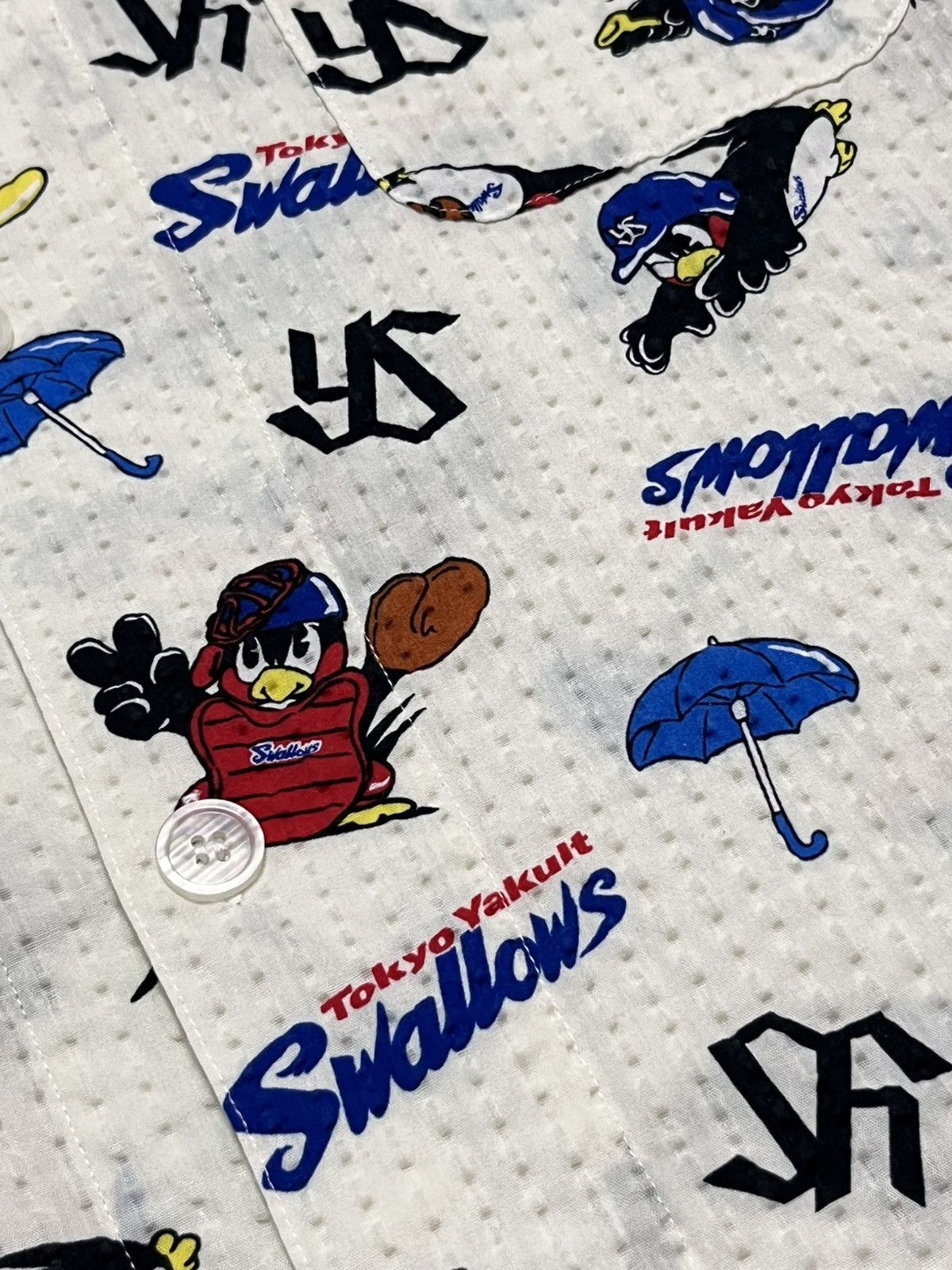 MLB Rare Tokyo Yakult Swallows All Over Print Pajama Set Unisex Size US M / EU 48-50 / 2 - 11 Thumbnail