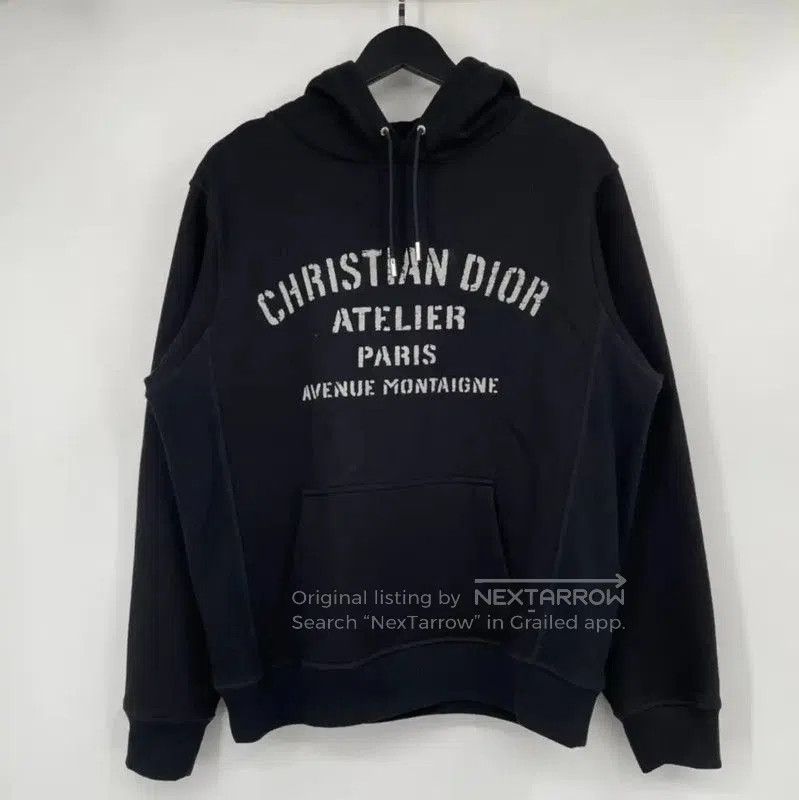Dior Dior Black Cotton Men's Long Sleeve Hoodie . Size US M / EU 48-50 / 2 - 1 Thumbnail