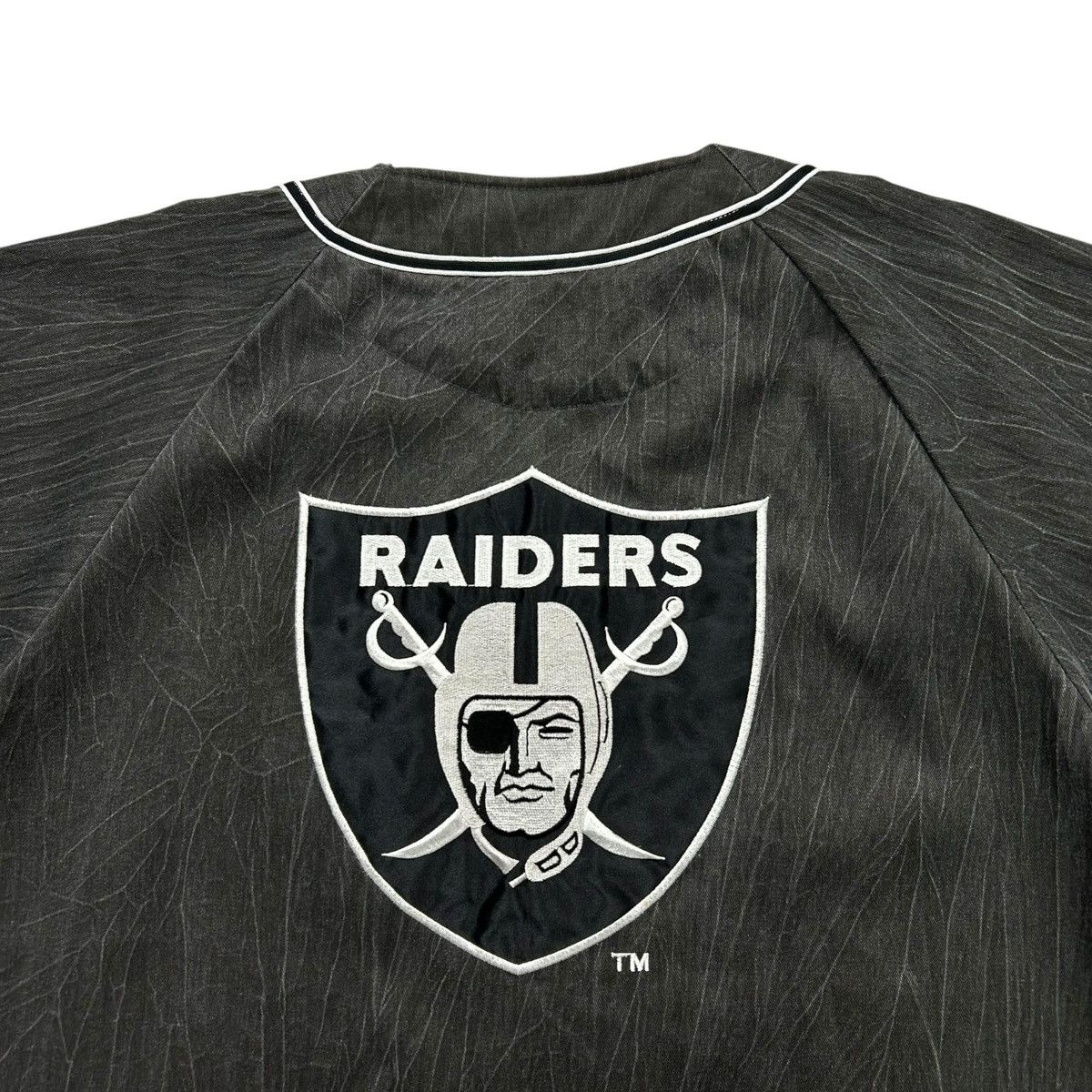 NFL VTG 90s LOS ANGELES RAIDERS STARTER BASEBALL JERSEY Size US L / EU 52-54 / 3 - 3 Thumbnail
