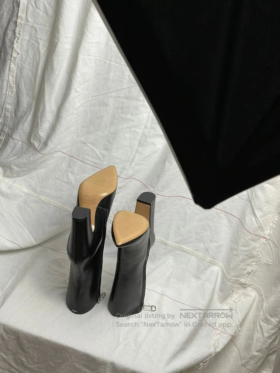 Maison Margiela Maison Margiela Black Heeled Leather Boots. Size US 5 / IT 35 - 2 Thumbnail