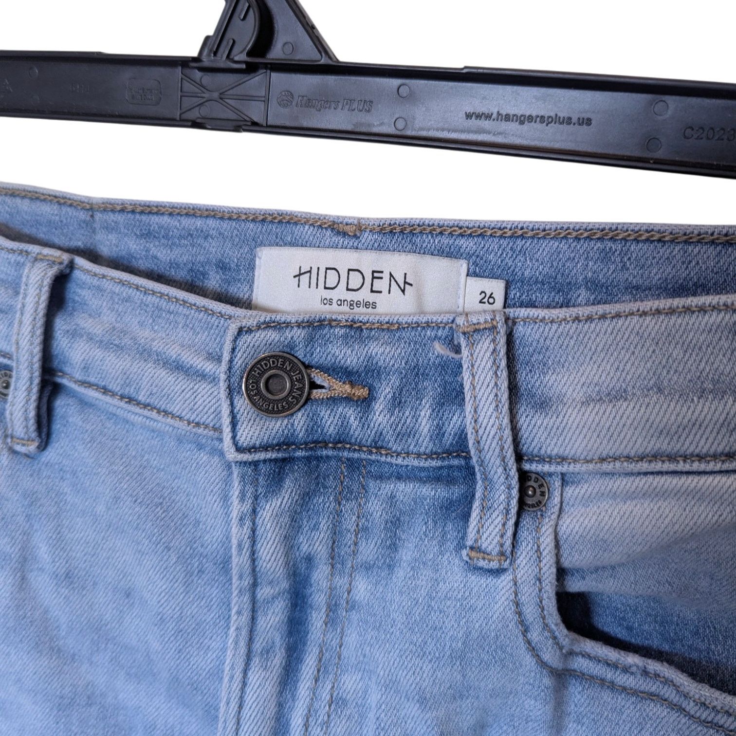 HIDDEN Hidden Jeans Los Angeles Light Wash 5" Denim Shorts Sz 26 Size 26" / US 2 / IT 38 - 4 Thumbnail