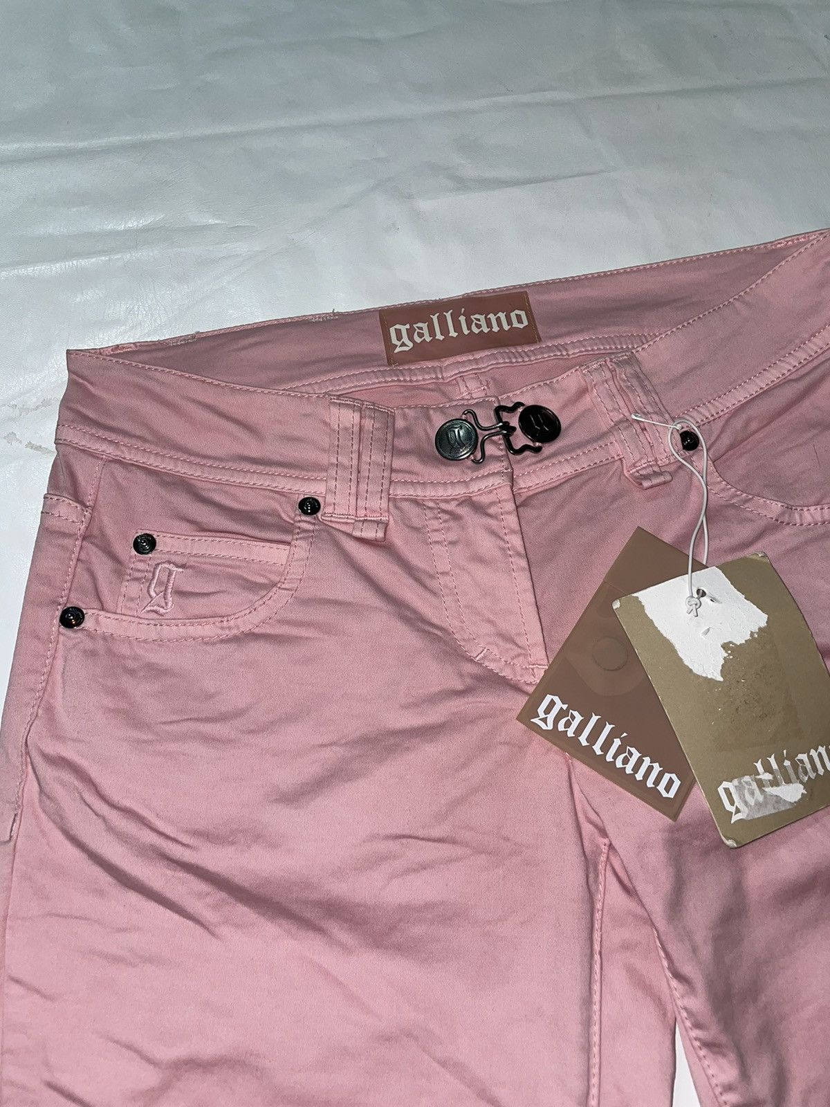Japanese Brand × John Galliano John Galliano avantgarde pink jeans Size 27" / US 4 / IT 40 - 6 Thumbnail