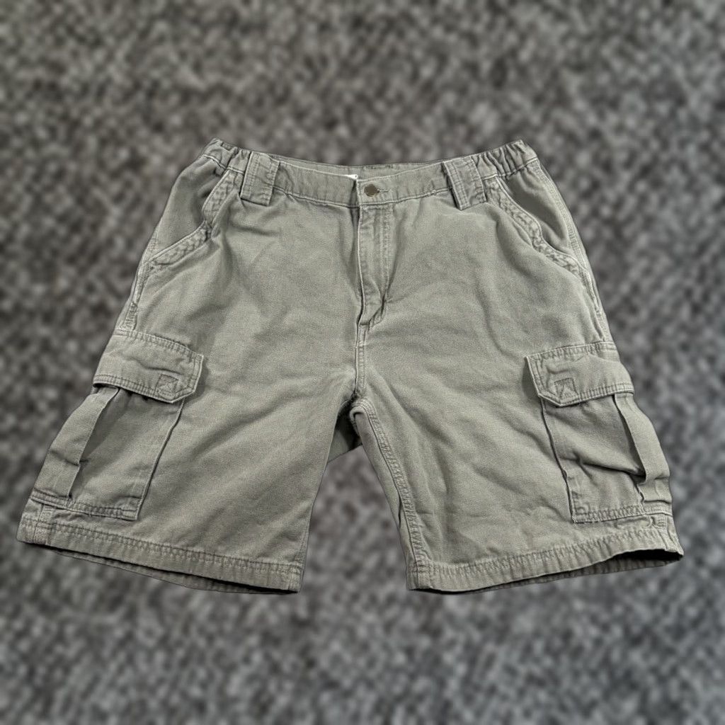 Carhartt VINTAGE Carhartt Cargo Shorts Men Regular Size 36 Green 9in Inseam 10-12in Rise Workwear Baggy Pockets Size US 34 / EU 50 - 1 Thumbnail