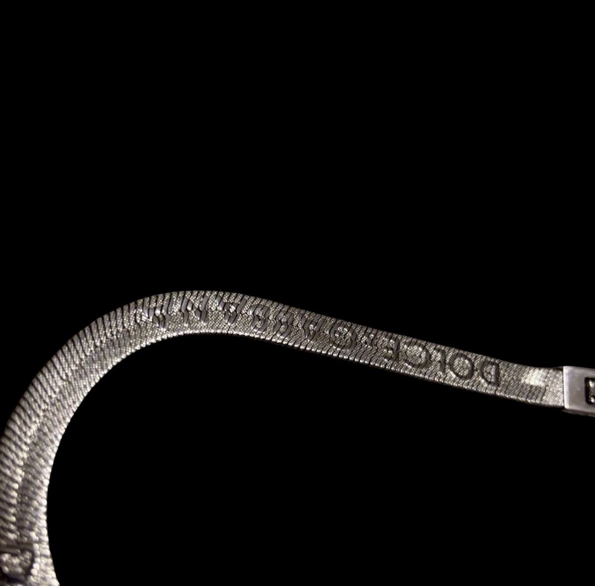 Dolce & Gabbana Dolce&Gabbana Embossed Logo Herringbone Wrap Necklace Size ONE SIZE - 4 Thumbnail
