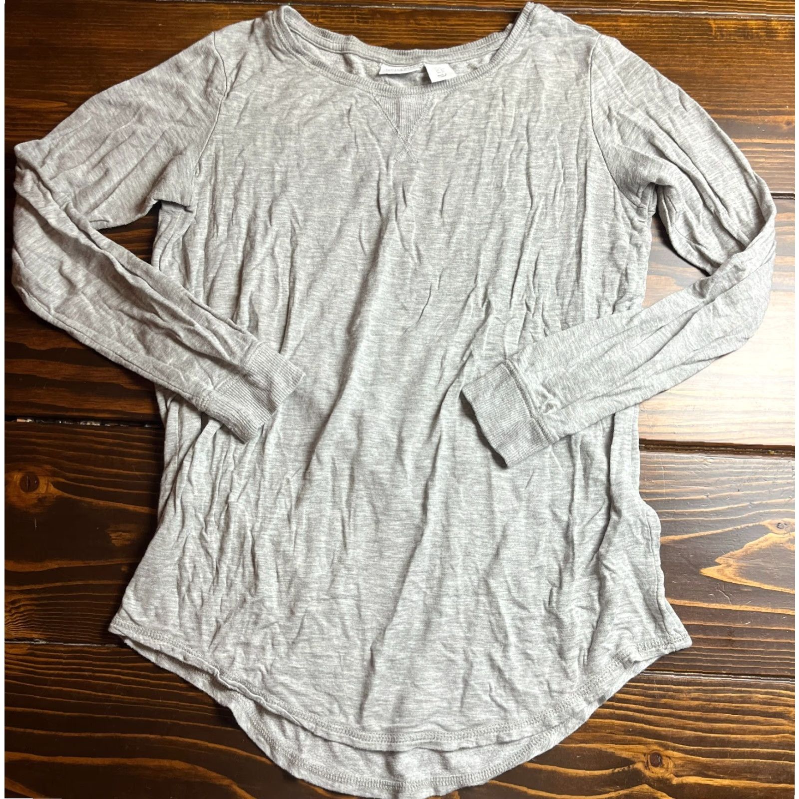 Vintage TABITHA WEBB Shirt, Women's XS Gray Long Sleeve Sleepwear, Sleepshirt, Regular, Solid, Fall Spring Summer, Womens, Size XS Size XS / US 0-2 / IT 36-38 - 2 Thumbnail