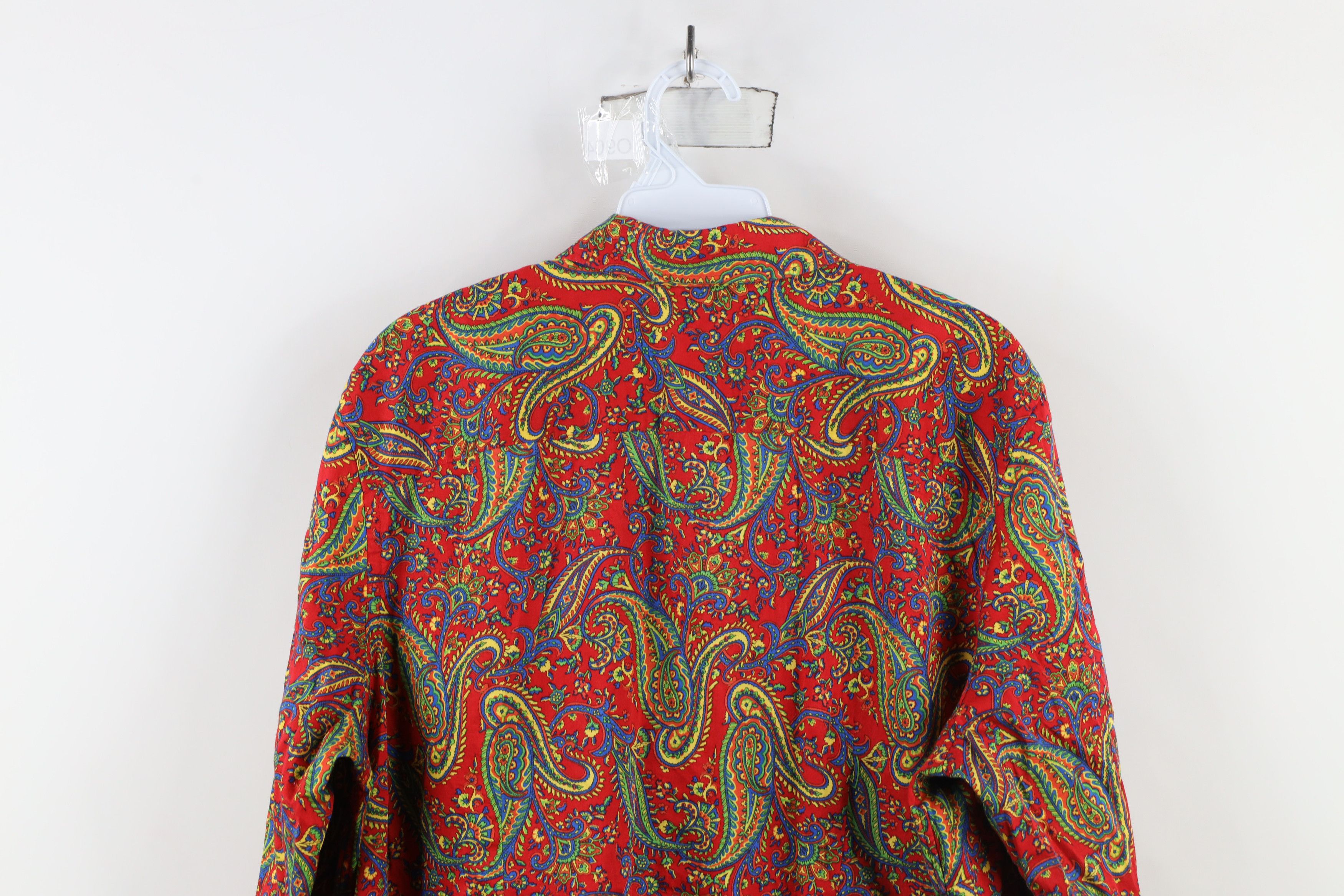 Ralph Lauren × Vintage Vintage 90s Ralph Lauren Paisley Collared Button Shirt Size XL / US 12-14 / IT 48-50 - 7 Thumbnail