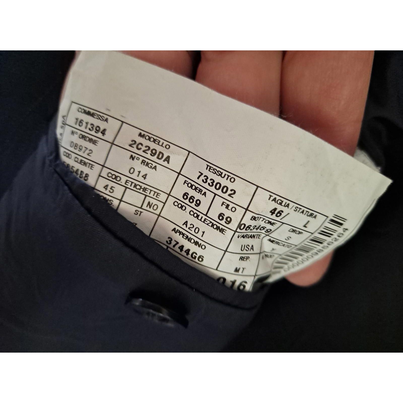 Armani Collezioni Armani Collezioni Black Pinstripe Suit Jacket Size 46L Size 46R - 6 Thumbnail
