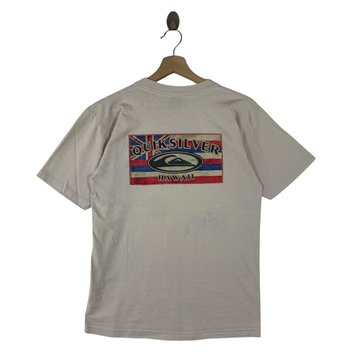 Quiksilver × Vintage Vintage 90s QUIKSILVER Surfing back hit logo tee Size US S / EU 44-46 / 1 - 1 Thumbnail