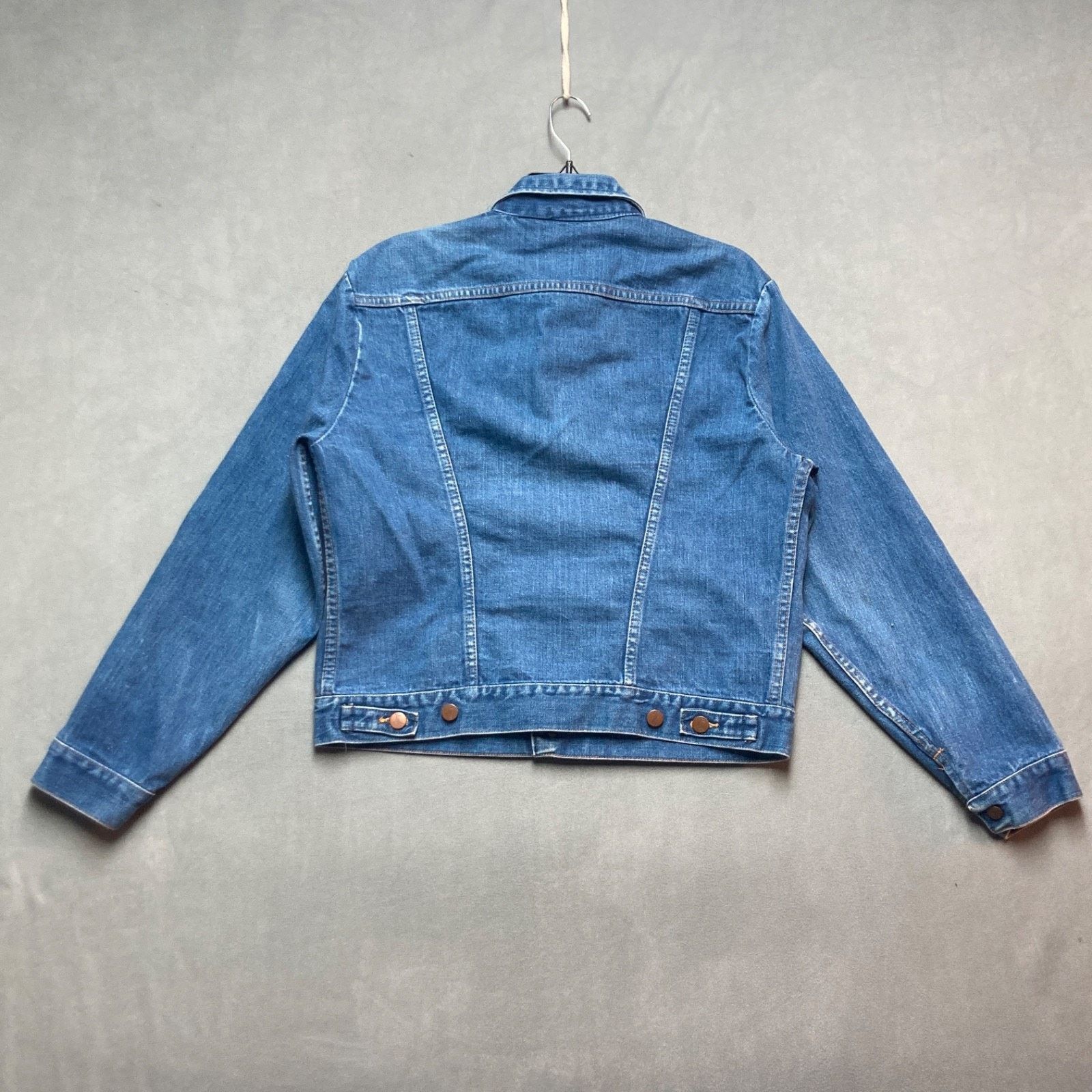 Wrangler Wrangler Trucker Jacket Blue Denim Made in USA 70s Size 44 Size US L / EU 52-54 / 3 - 2 Thumbnail