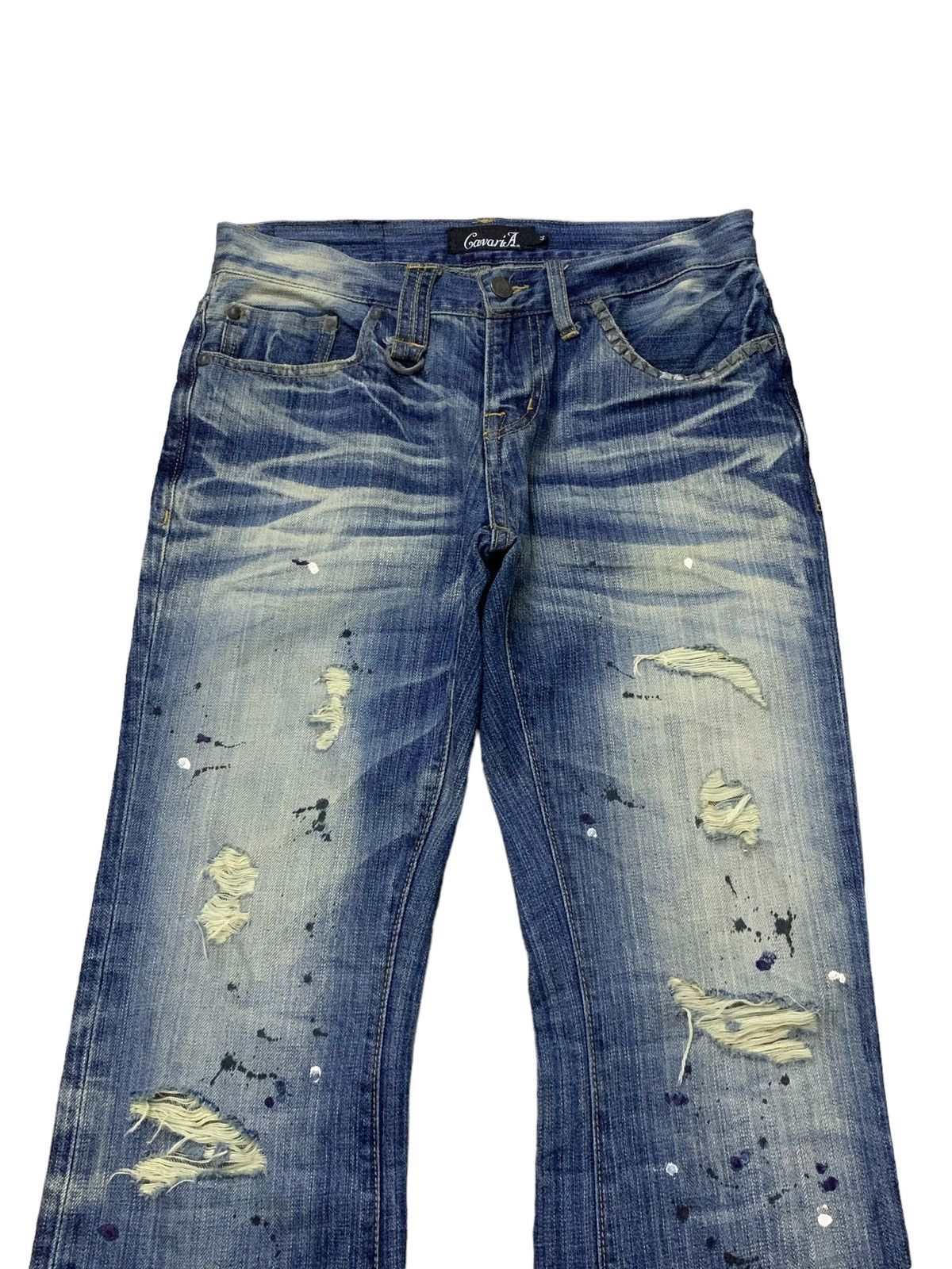 CIVARIZE × If Six Was Nine × Tornado Mart Tornado Mart Junya Watanabe Style Mud Claw Mark Flared Jeans Size US 30 / EU 46 - 4 Thumbnail