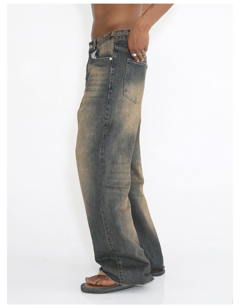 Jean × Vintage faded mud dye grunge hiphop loose baggy jeans Size US 28 / EU 44 - 8 Thumbnail