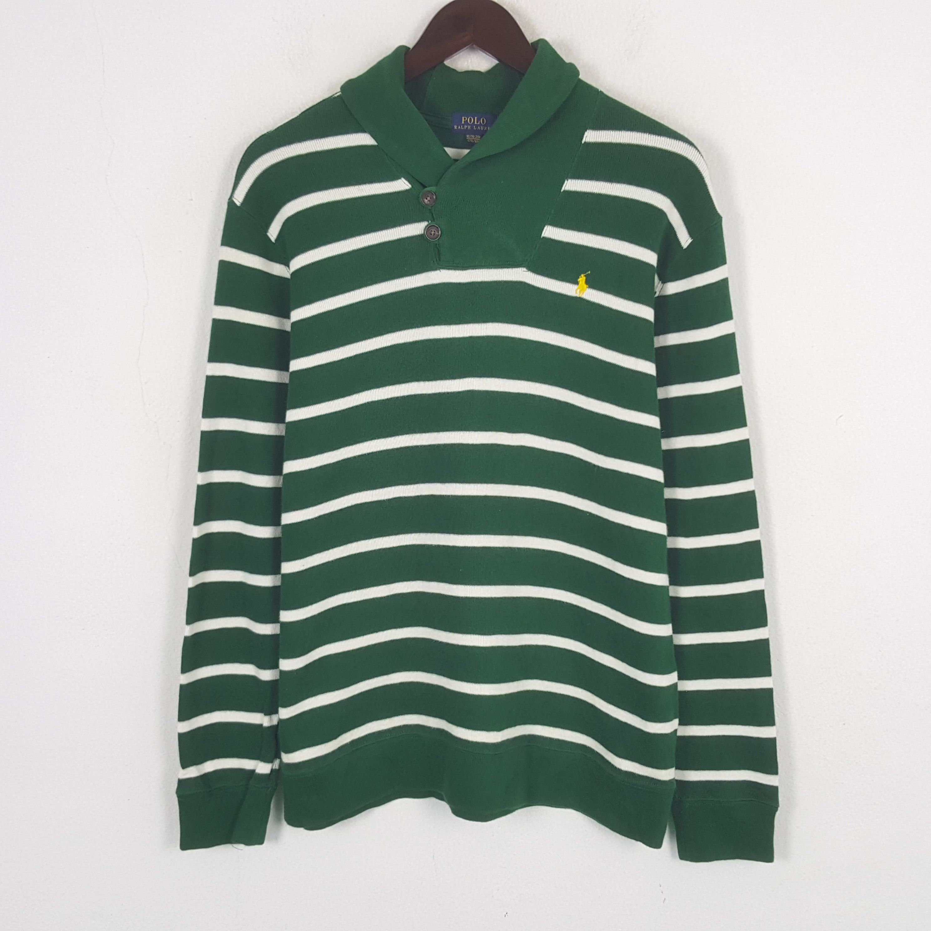 Polo Ralph Lauren × Vintage Vintage Polo Ralph Lauren Striped Sweatshirt Size US S / EU 44-46 / 1 - 1 Thumbnail