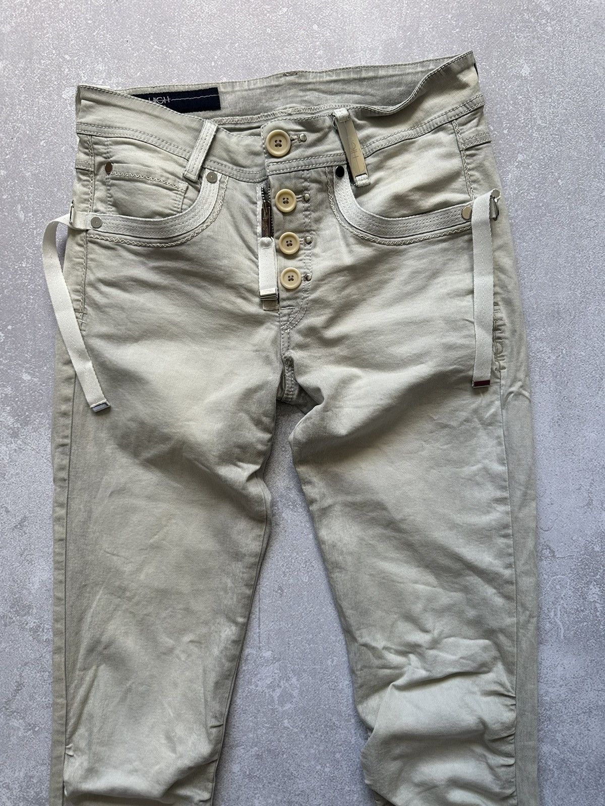 Designer jeans women HIGH avantgarde style UK 8 Size 27" / US 4 / IT 40 - 4 Thumbnail