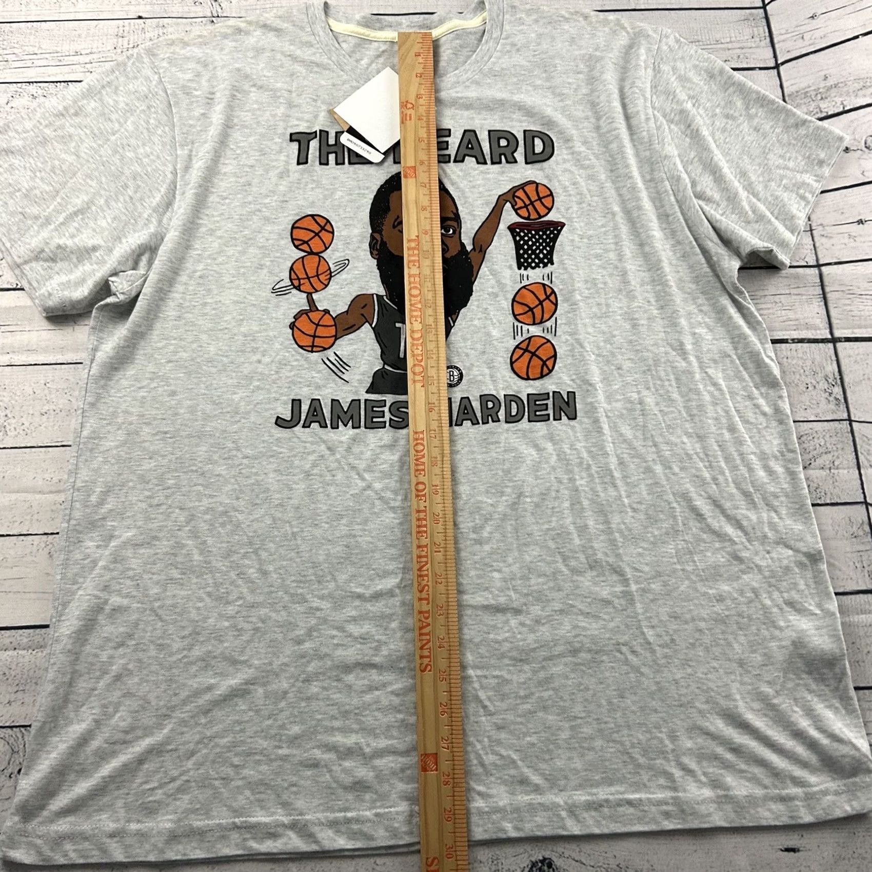Vintage Homage James Harden The Beard Short Sleeve T Shirt Mens XXL Gray Size US XXL / EU 58 / 5 - 4 Thumbnail