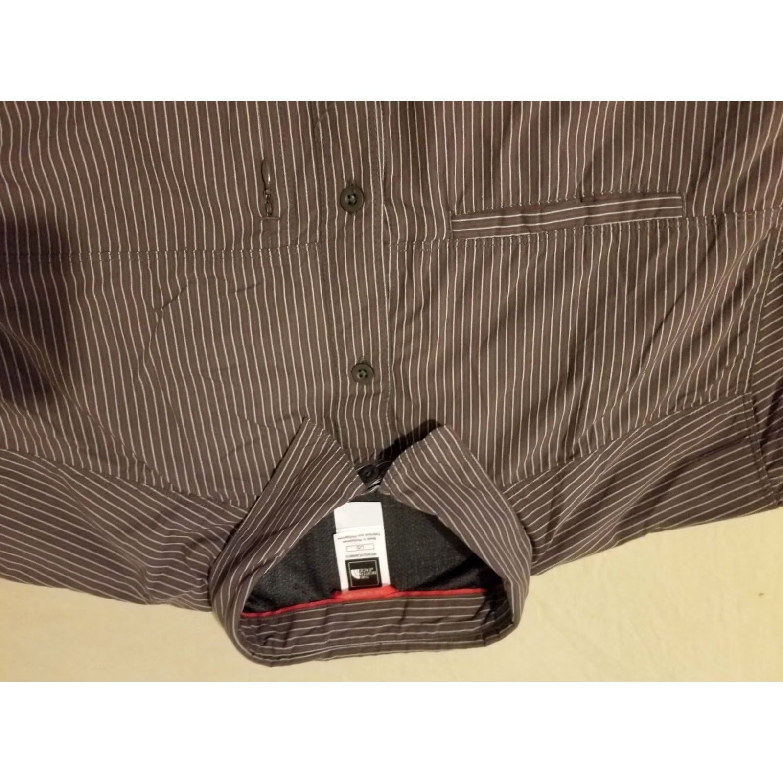 The North Face Mens The North Face Button Shirt L Large Brown Outdoor Hiking Size 42R - 3 Thumbnail