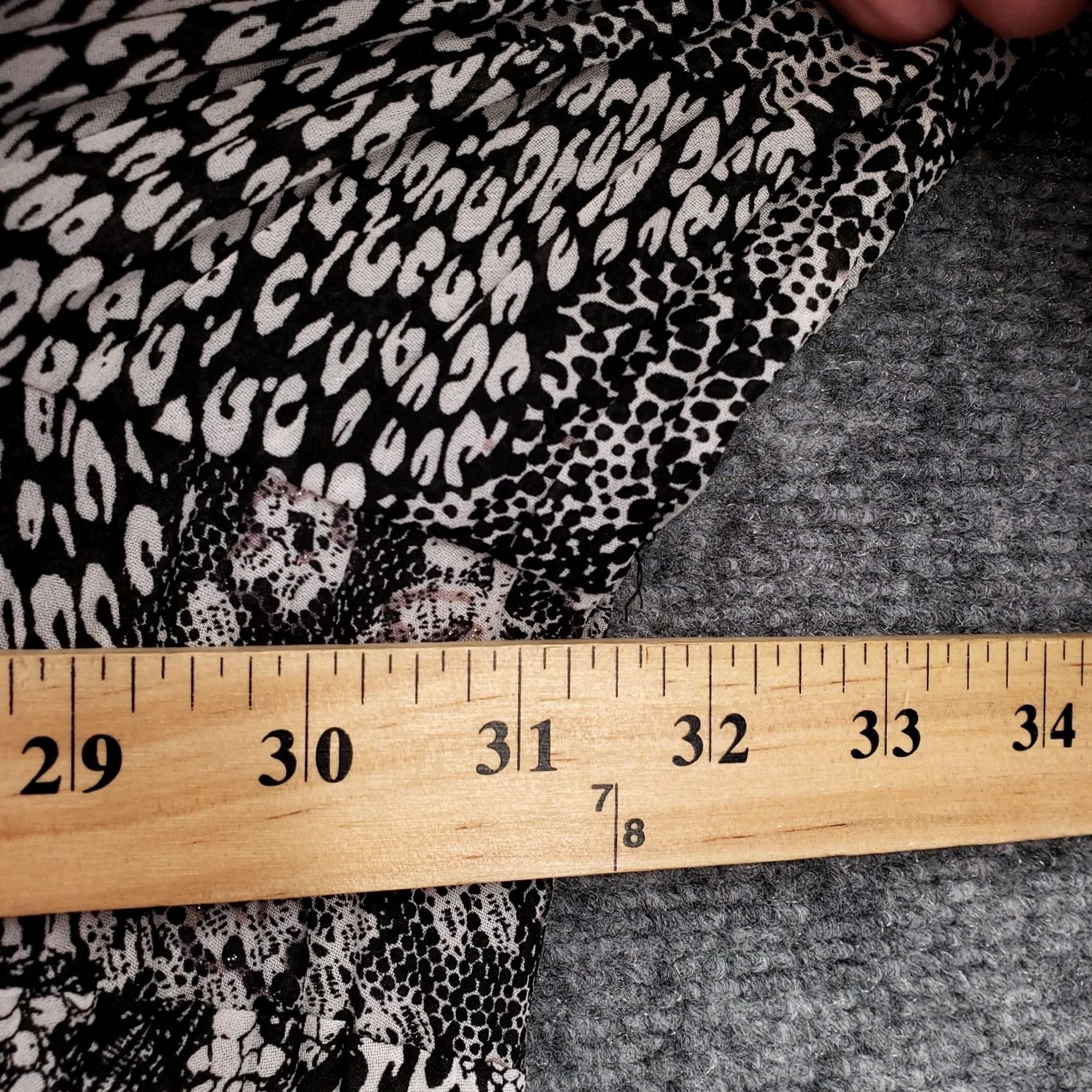 Vintage Cato Blouse Womens Plus Black Ruffle Animal Print 3/4 Sleeve Boho Size 3XL / US 20-22 - 5 Thumbnail