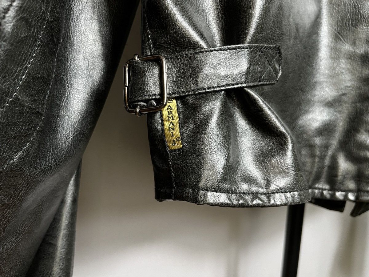 Armani × Giorgio Armani Armani Jeans PVC mens jacket black motorcycle Sz 50 Size US M / EU 48-50 / 2 - 6 Thumbnail