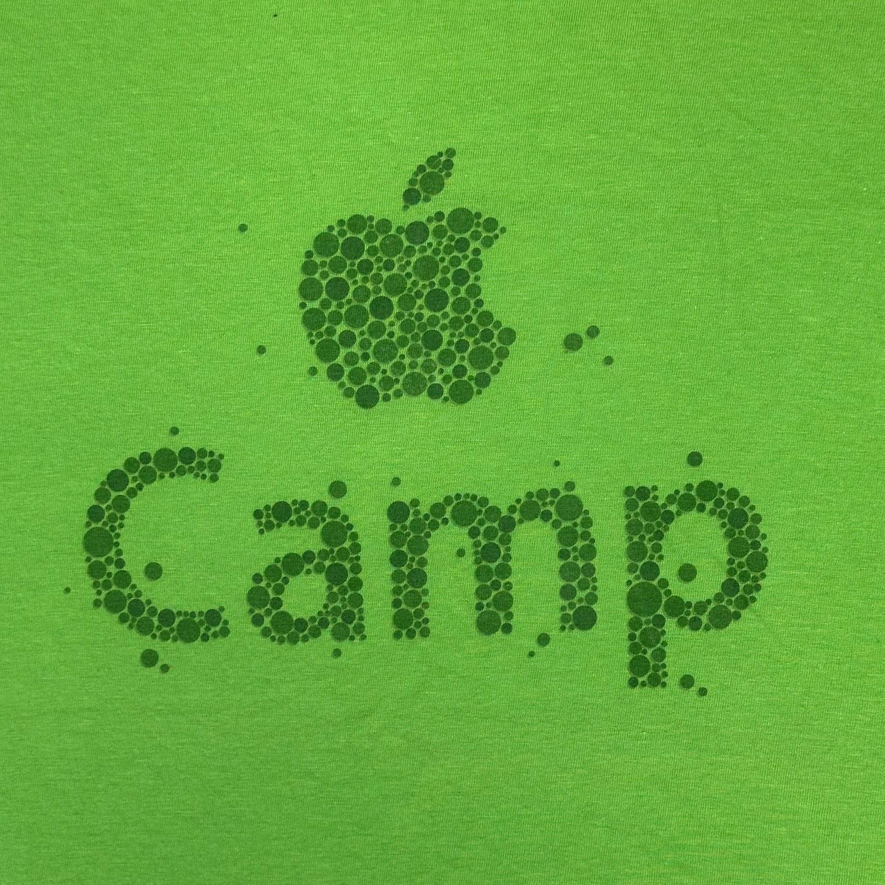 Apple Vintage Y2K Apple Camp Adventures T-Shirt Lime Green Educati Size US XS / EU 42 / 0 - 2 Thumbnail