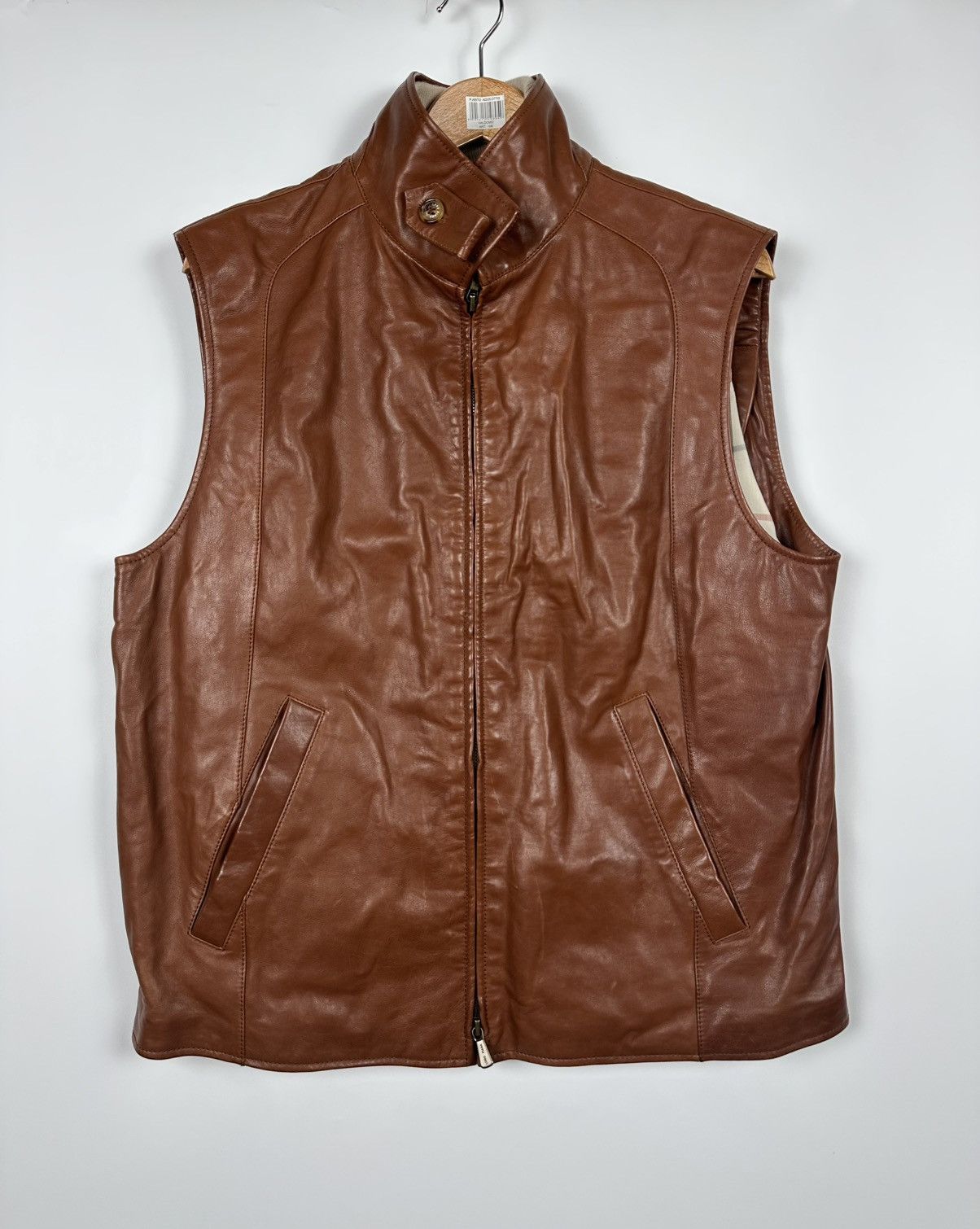 Loro Piana Loro Piana Leather Brown Vest Size US L / EU 52-54 / 3 - 1 Thumbnail