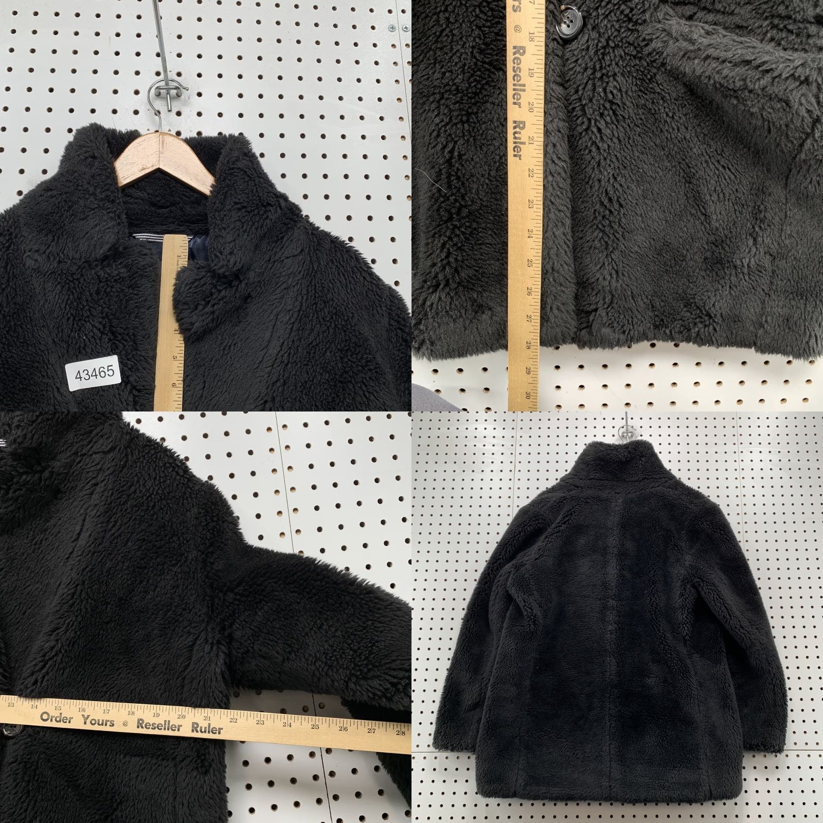 J.Crew VINTAGE JCrew Black Sherpa Teddy Coat Womens Medium Deep Pile Sherpa Casual Lined Size M / US 6-8 / IT 42-44 - 8 Thumbnail