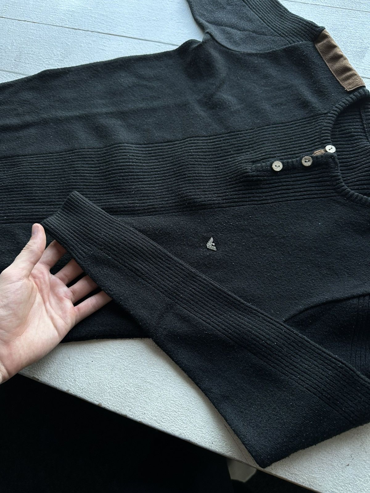 Armani 🚨EMPORIO ARMANI JEANS LONGSLEEVE SWEATER VNTG 90s Italy Size US XS / EU 42 / 0 - 5 Thumbnail