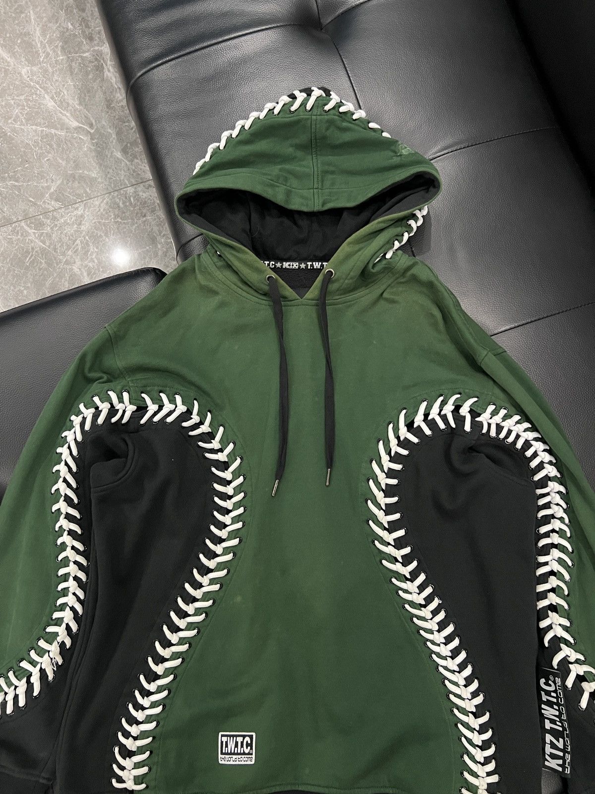 KTZ KTZ FW16 Runway Baseball Lace Panel Hoodie Size US L / EU 52-54 / 3 - 2 Thumbnail