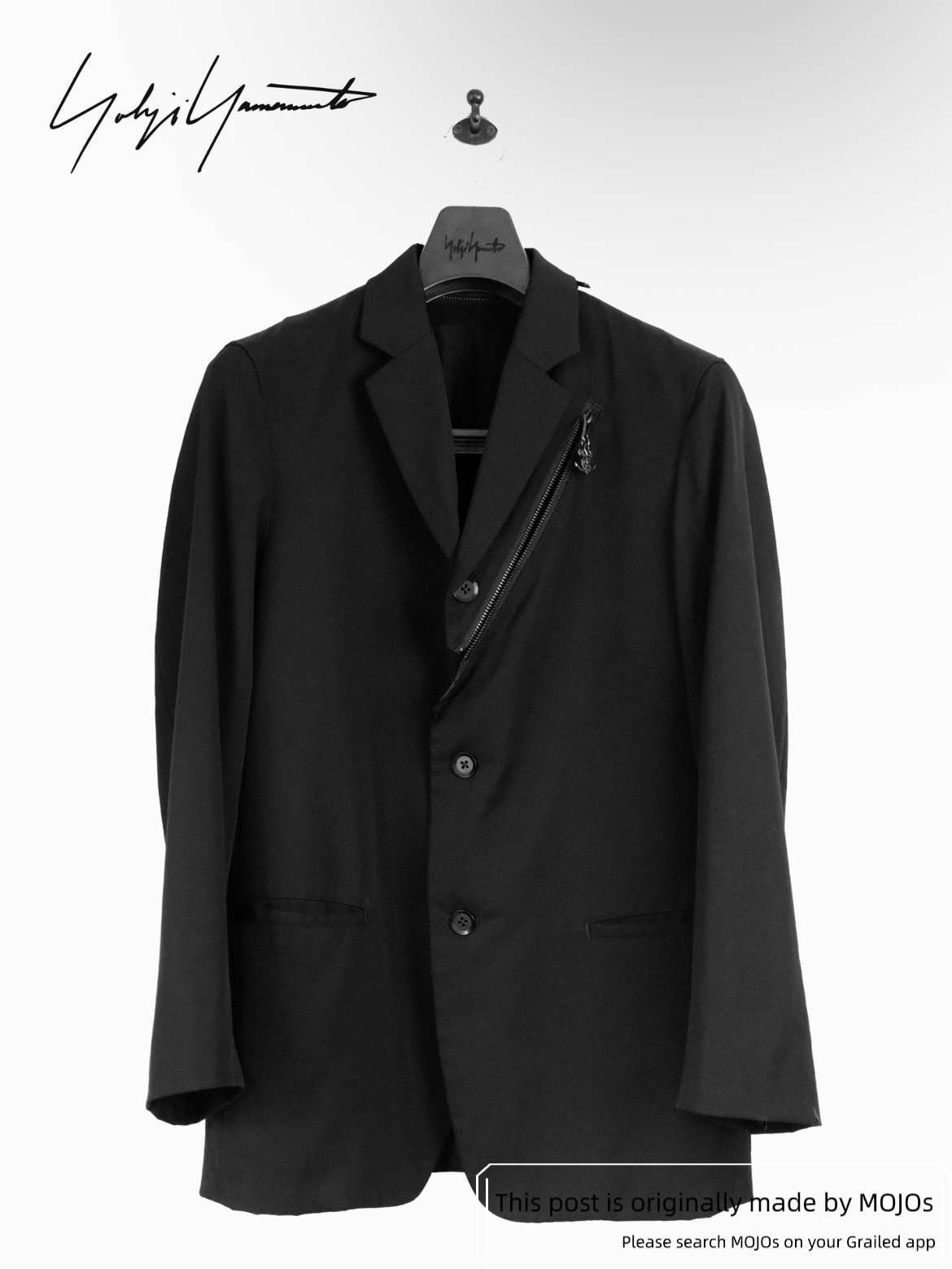 Yohji Yamamoto pour homme 15aw ジャケット 15aw yohji yamamoto pour homme ファスナーデザインジャケット H