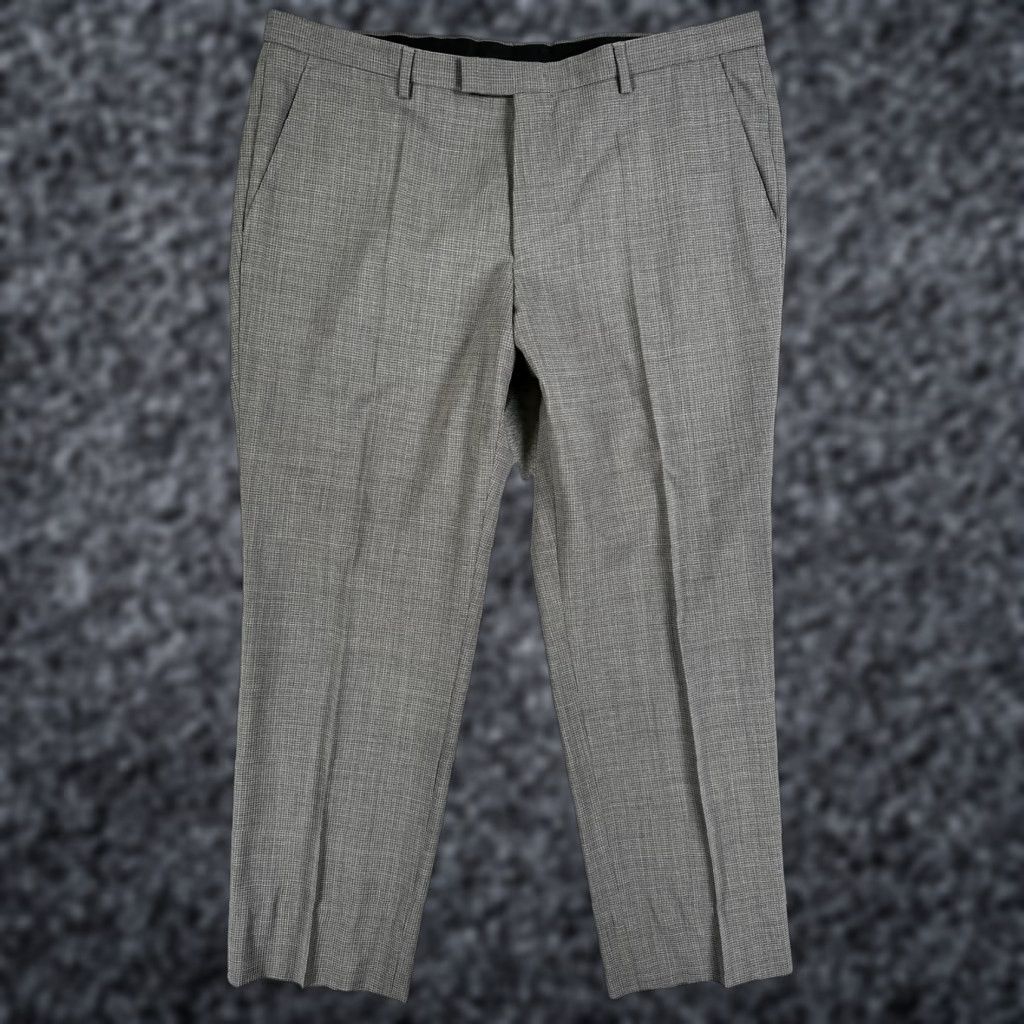 Hugo Boss Hugo Boss Dress Pants Mens 38 Regular Fit Gray Check Trousers Size US 38 / EU 54 - 1 Thumbnail