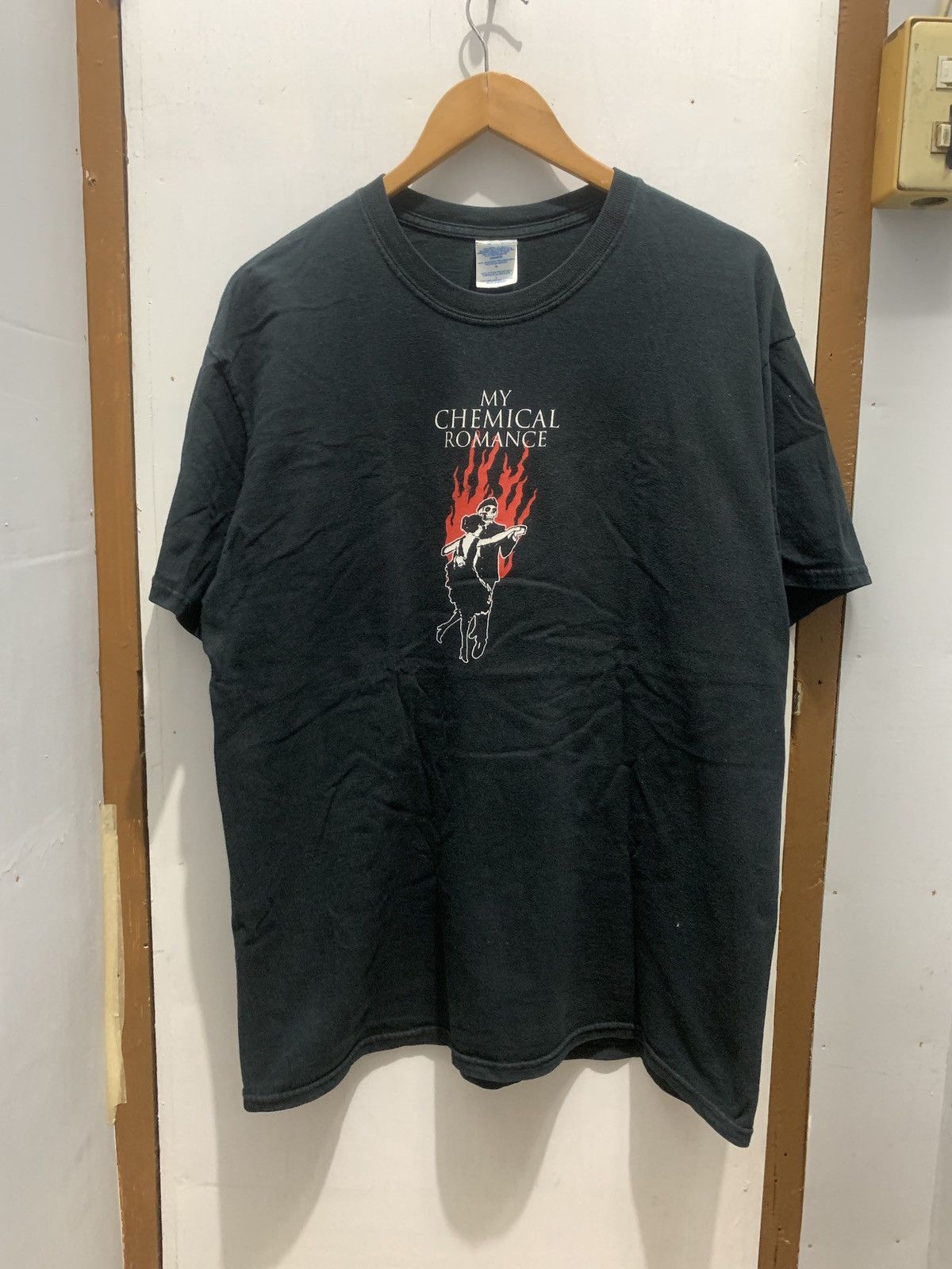 image of Band Tees x My Chemical Romance Military Ball Vintage Tee in Black, Men's (Size Large)