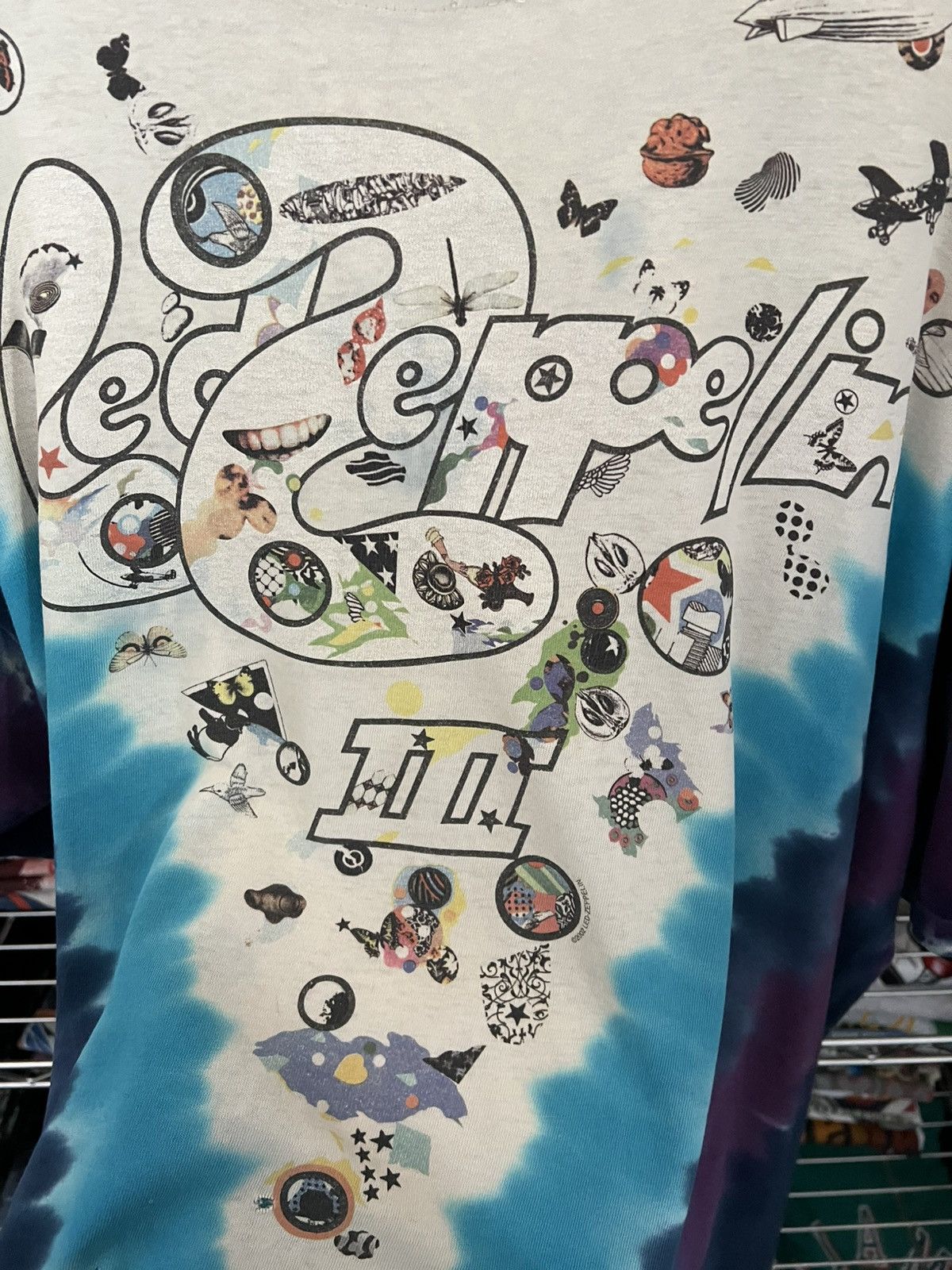 Liquid Blue 2002 Led Zeppelin III Tie Dye Band Tee Size US XL / EU 56 / 4 - 4 Thumbnail